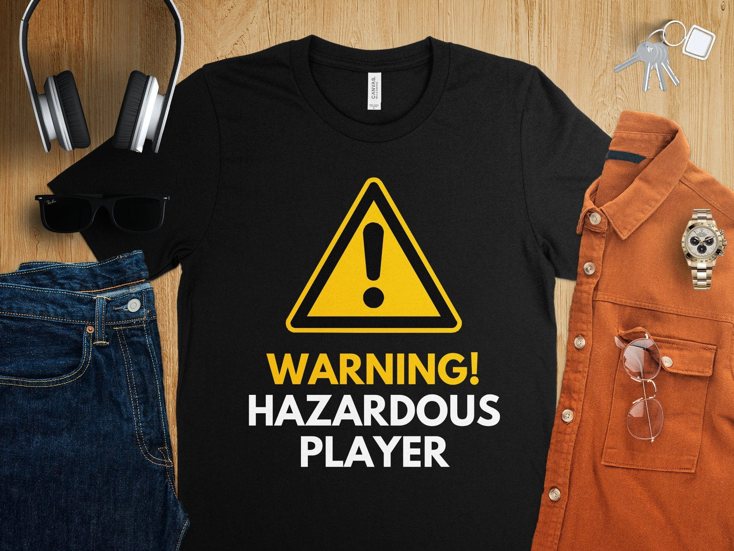 Funny Golfer Gifts TShirt Warning Hazardous Player Golf T-Shirt