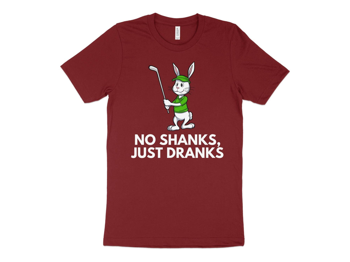 Funny Golfer Gifts TShirt XS / Cardinal No Shanks Just Dranks Golf T-Shirt