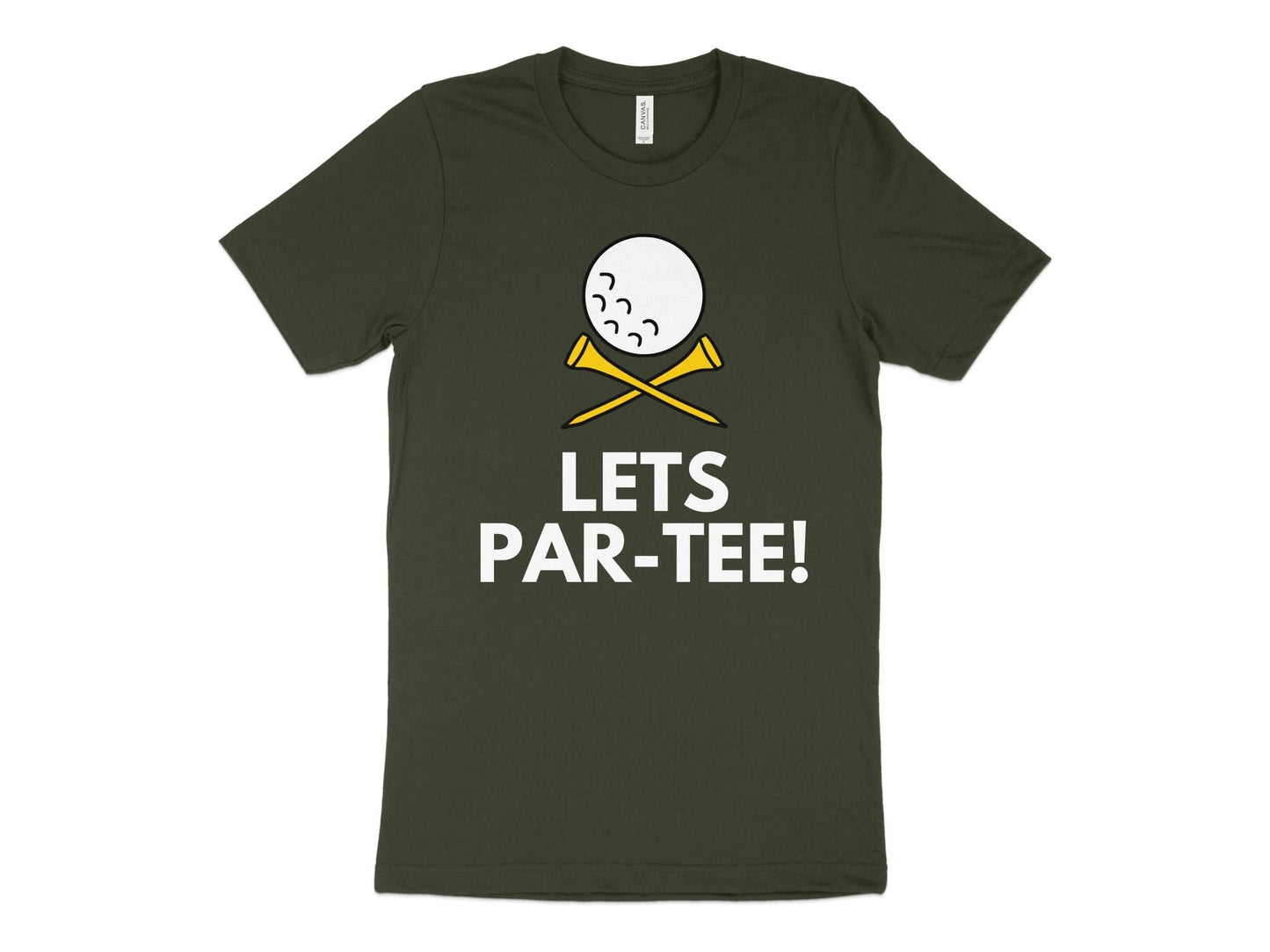 Funny Golfer Gifts TShirt XS / Dark Olive Lets Par-tee Golf T-Shirt