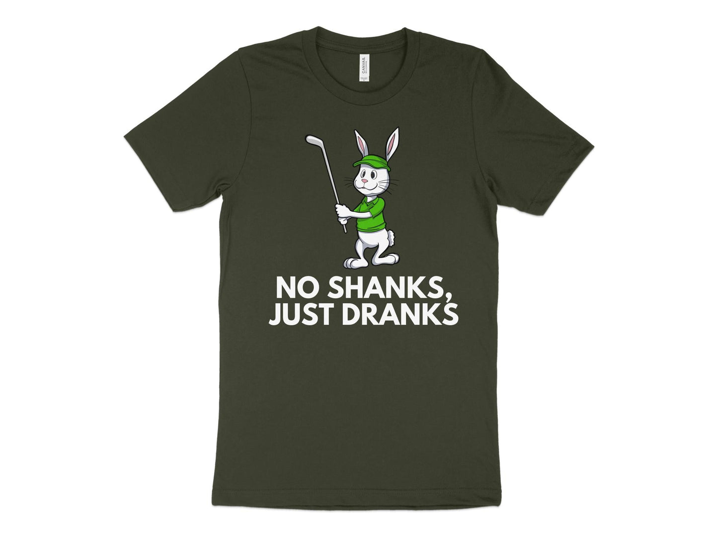 Funny Golfer Gifts TShirt XS / Dark Olive No Shanks Just Dranks Golf T-Shirt