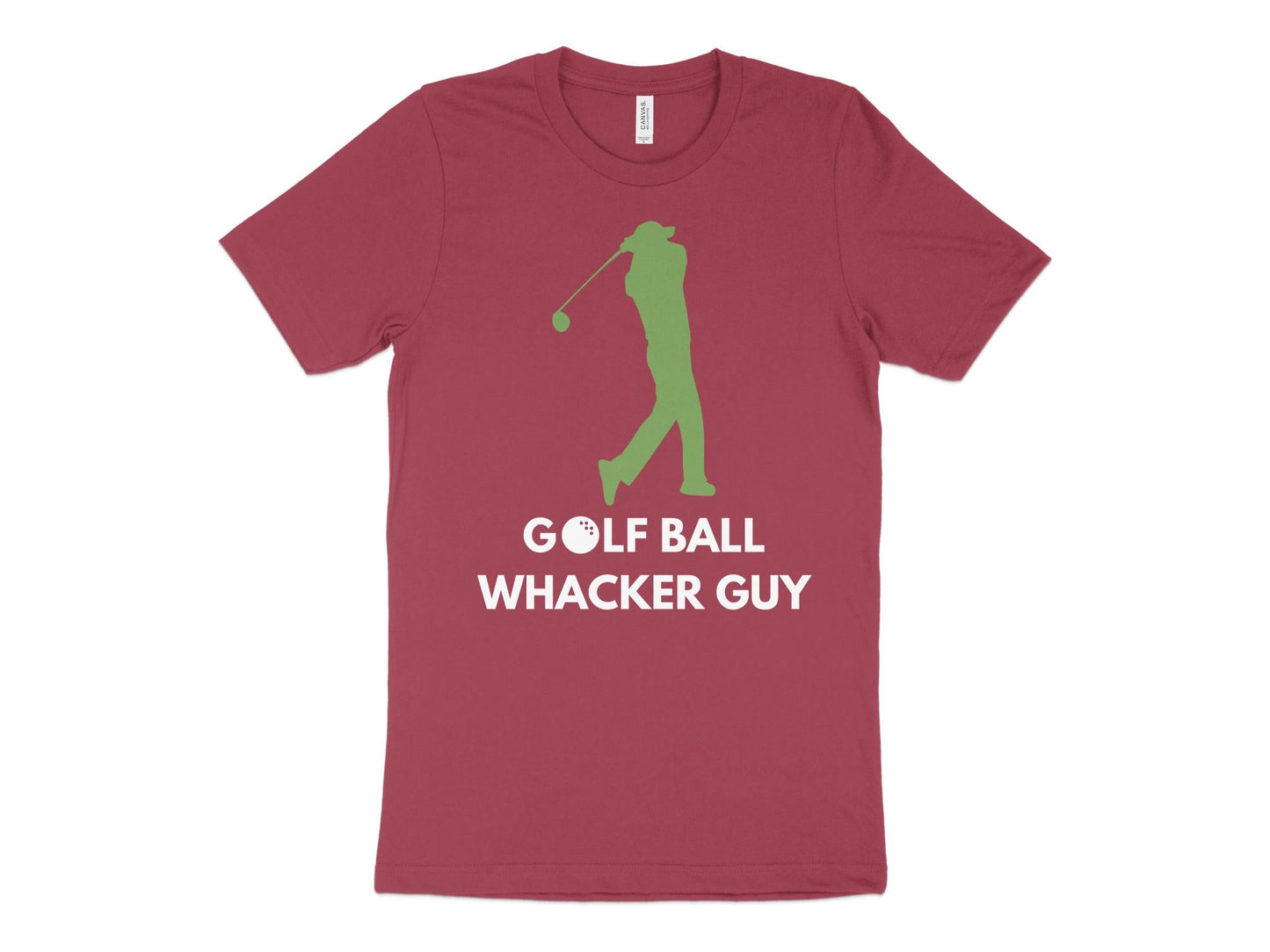 Funny Golfer Gifts TShirt XS / Heather Raspberry Golf Ball Whacker Guy Golf T-Shirt