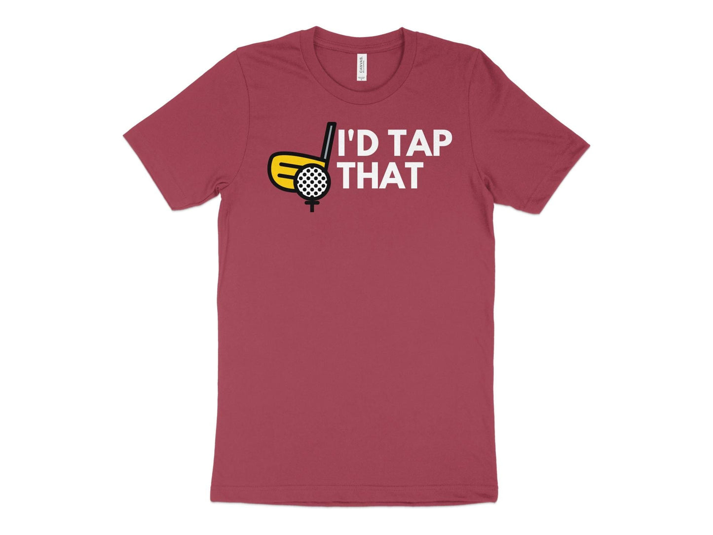 Funny Golfer Gifts TShirt XS / Heather Raspberry Id Tap That Golf Tshirt