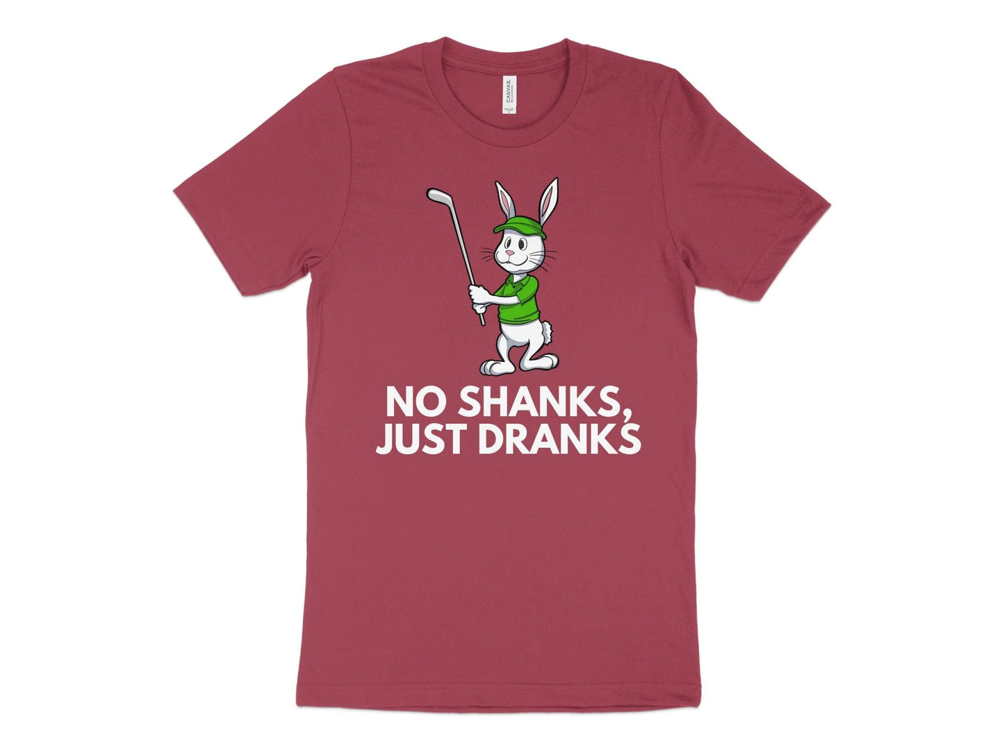 Funny Golfer Gifts TShirt XS / Heather Raspberry No Shanks Just Dranks Golf T-Shirt