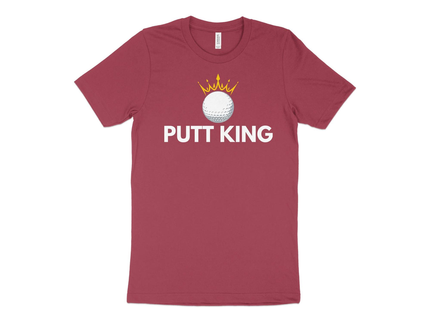 Funny Golfer Gifts TShirt XS / Heather Raspberry Putt King Golf Ball Golf T-Shirt