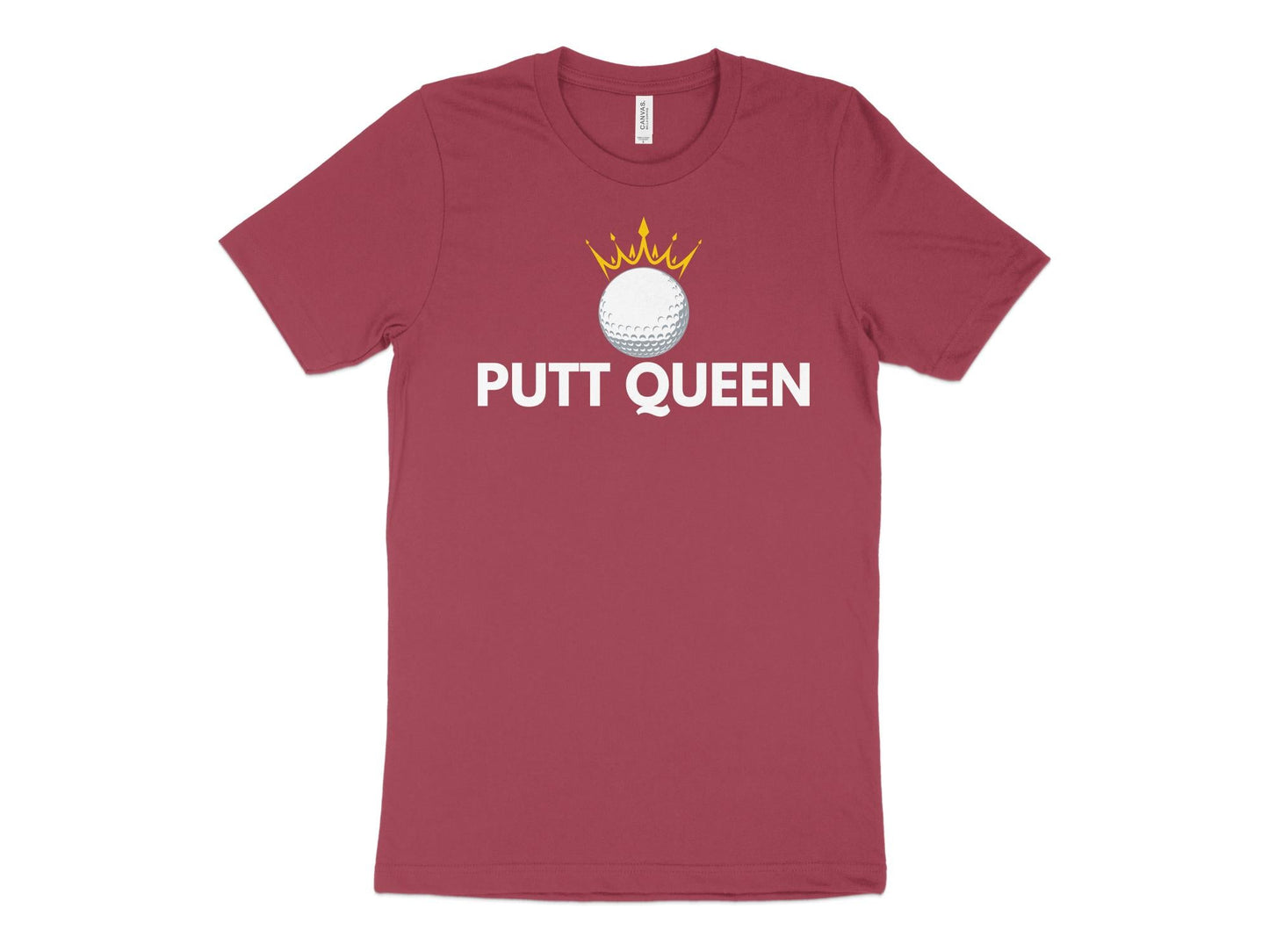 Funny Golfer Gifts TShirt XS / Heather Raspberry Putt Queen Golf Ball Golf T-Shirt