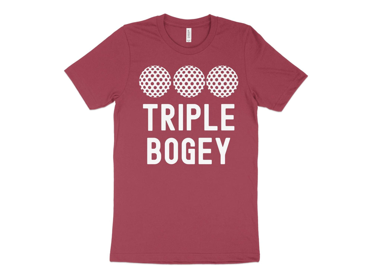 Funny Golfer Gifts TShirt XS / Heather Raspberry Triple Bogey Golf T-Shirt