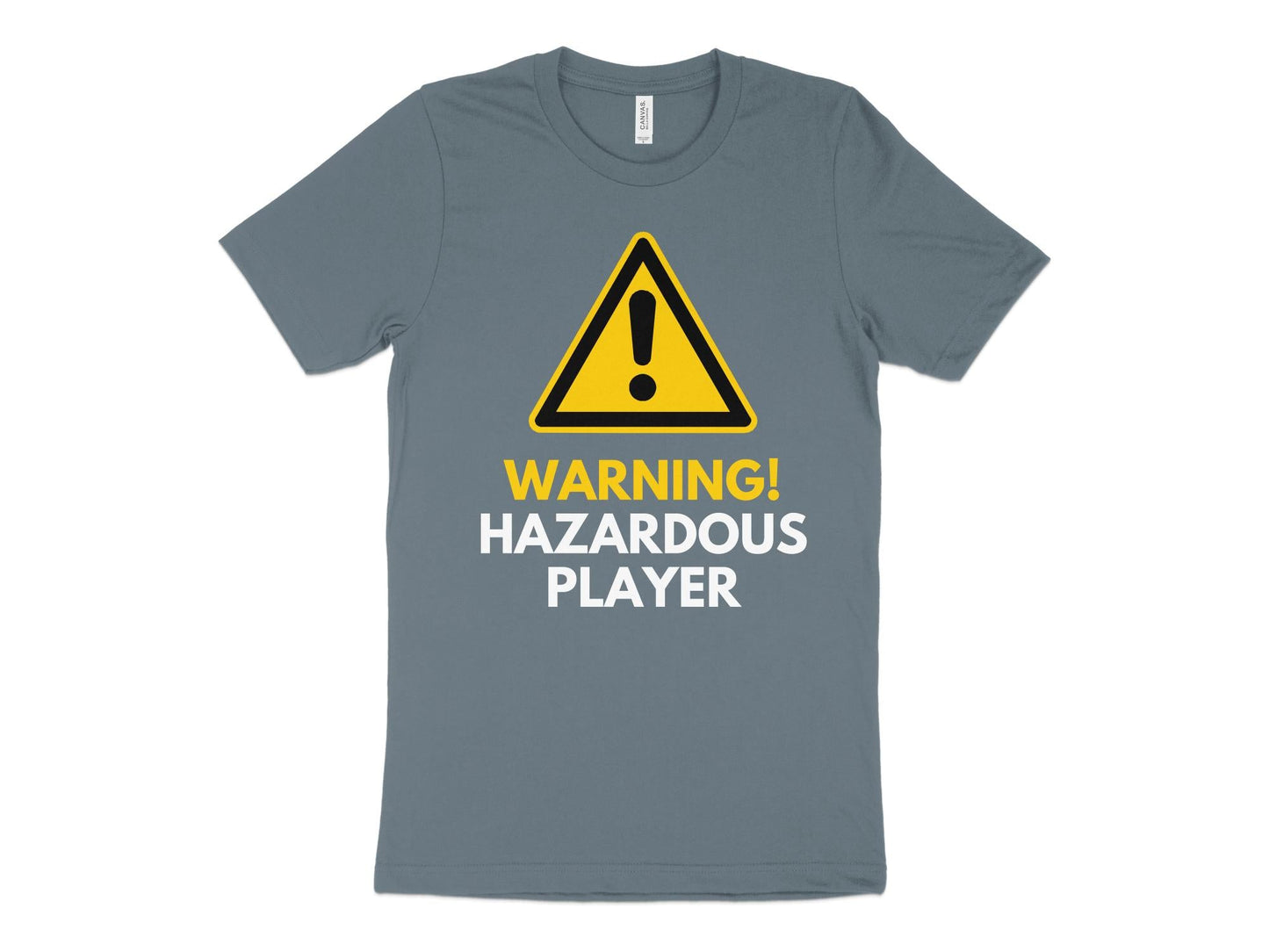 Funny Golfer Gifts TShirt XS / Heather Slate Warning Hazardous Player Golf T-Shirt