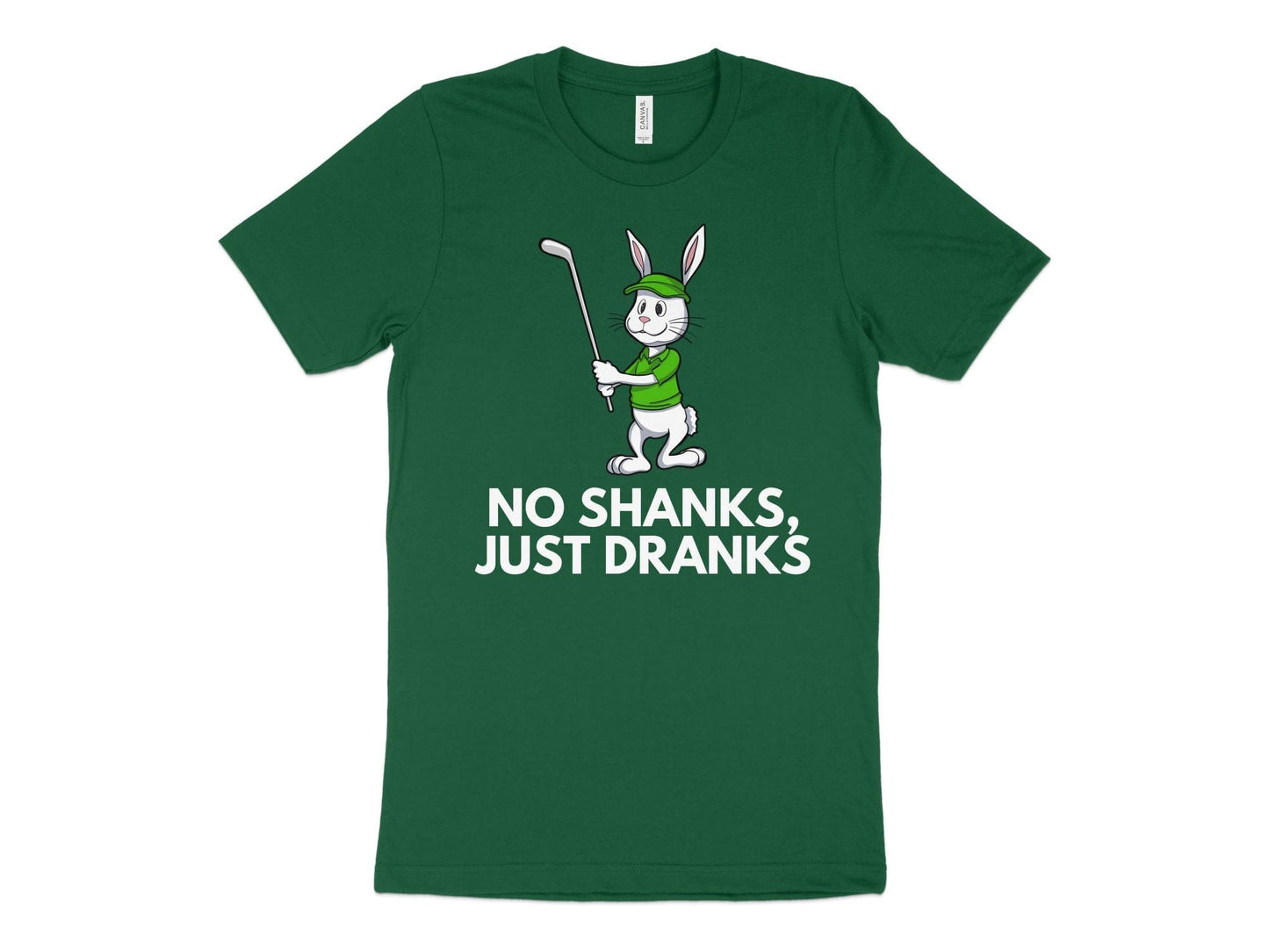Funny Golfer Gifts TShirt XS / Kelly No Shanks Just Dranks Golf T-Shirt