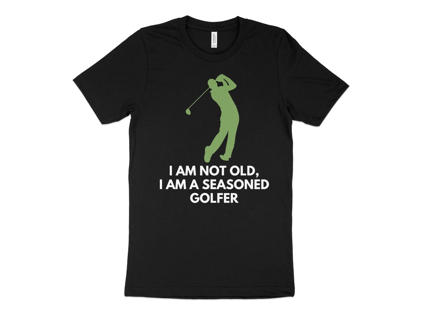 Funny Golfer Gifts TShirt XS / Solid Black Blend Im Not Old Im a Seasoned Golfer Golf T-Shirt
