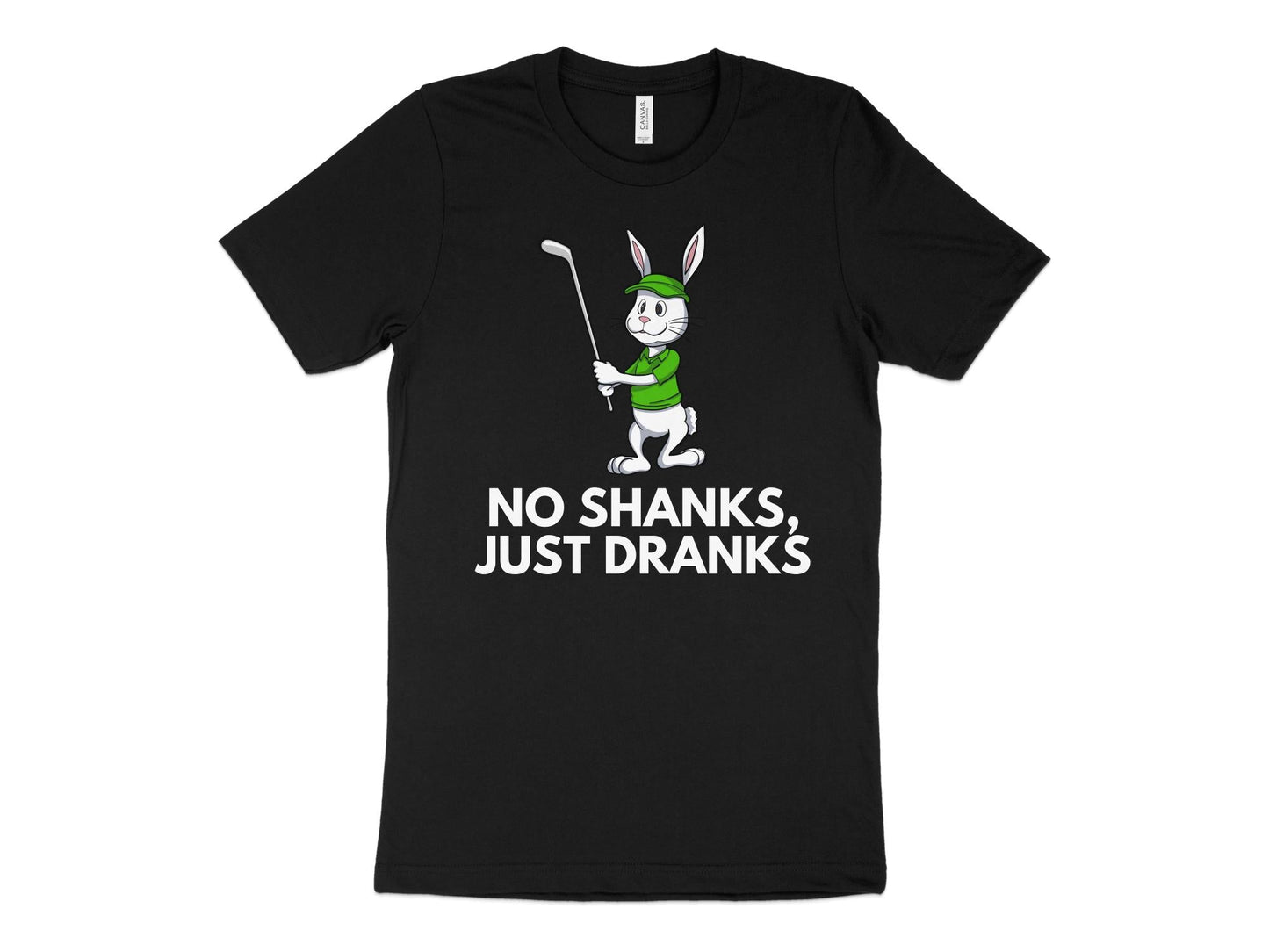 Funny Golfer Gifts TShirt XS / Solid Black Blend No Shanks Just Dranks Golf T-Shirt