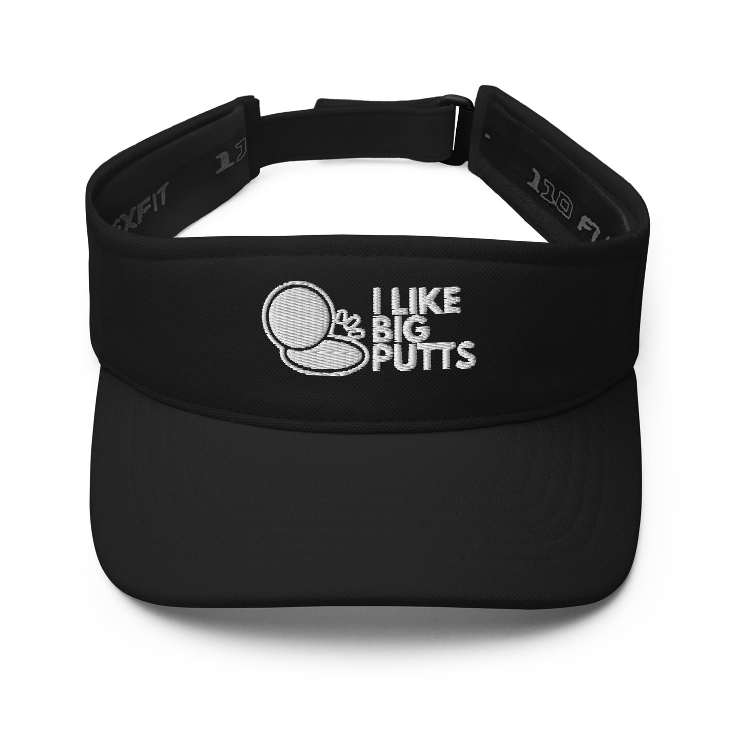 Funny Golfer Gifts Visor Black I Like Big Putts Visor