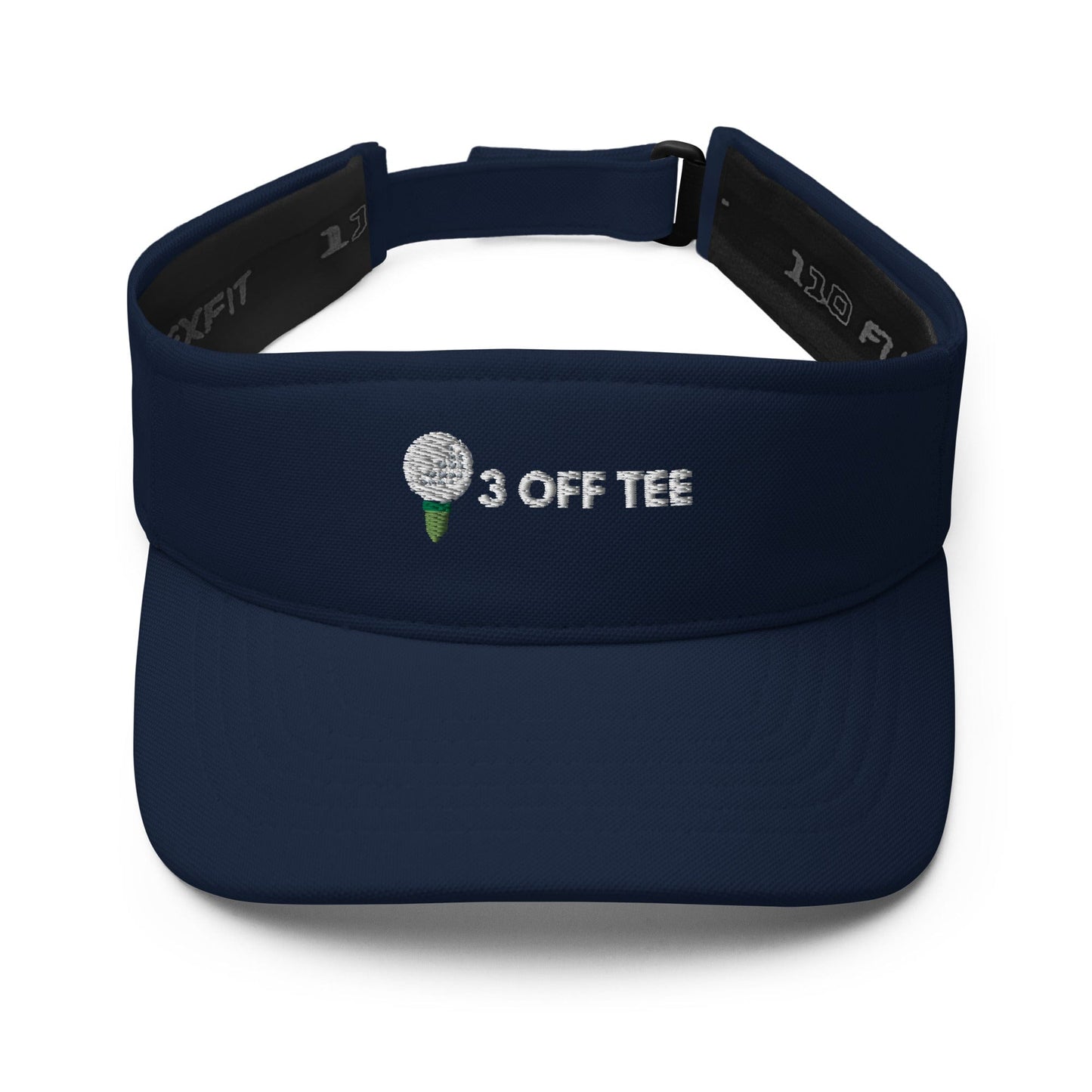 Funny Golfer Gifts Visor Navy 3 Off Tee Visor