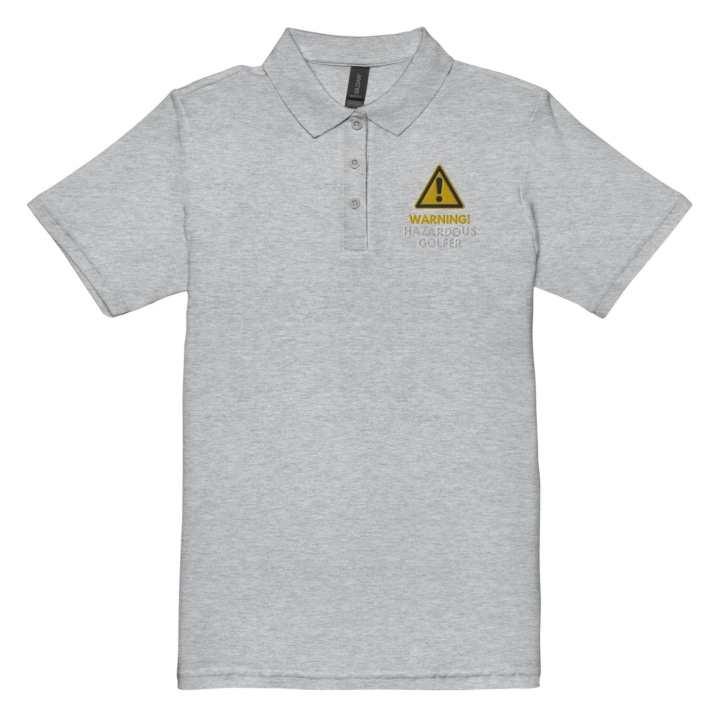 Funny Golfer Gifts Womens Polo Sport Grey / S Warning Hazardous Golfer Women’s Pique Polo Shirt