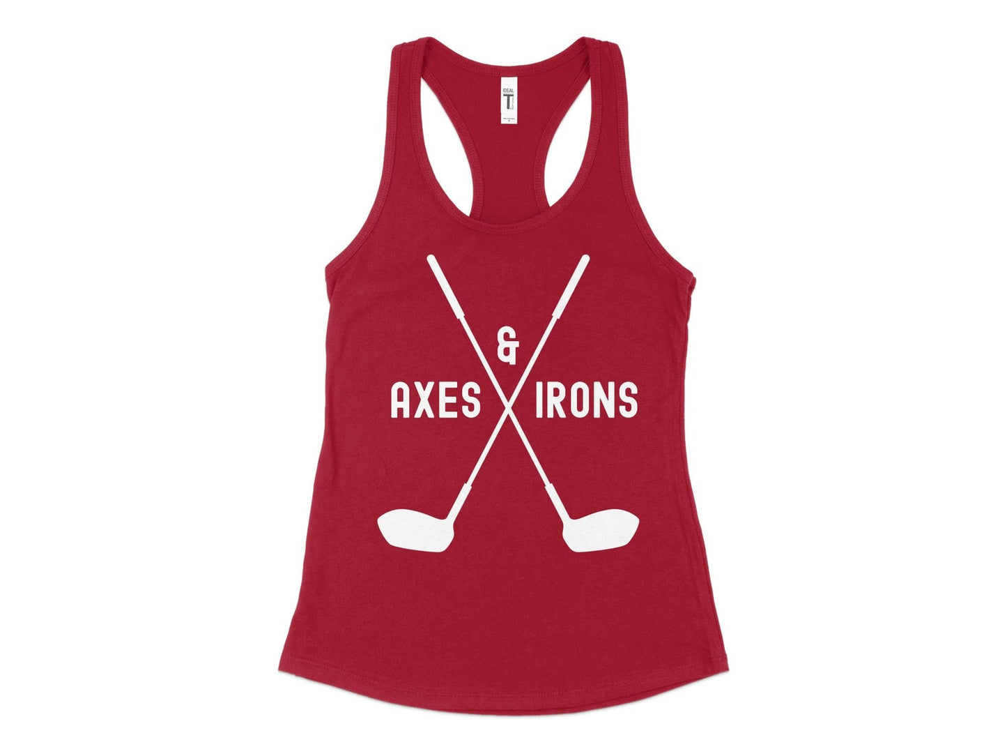 Funny Golfer Gifts Womens Tank Top XS / Cardinal Axes and Irons Golf Womans Tank Top