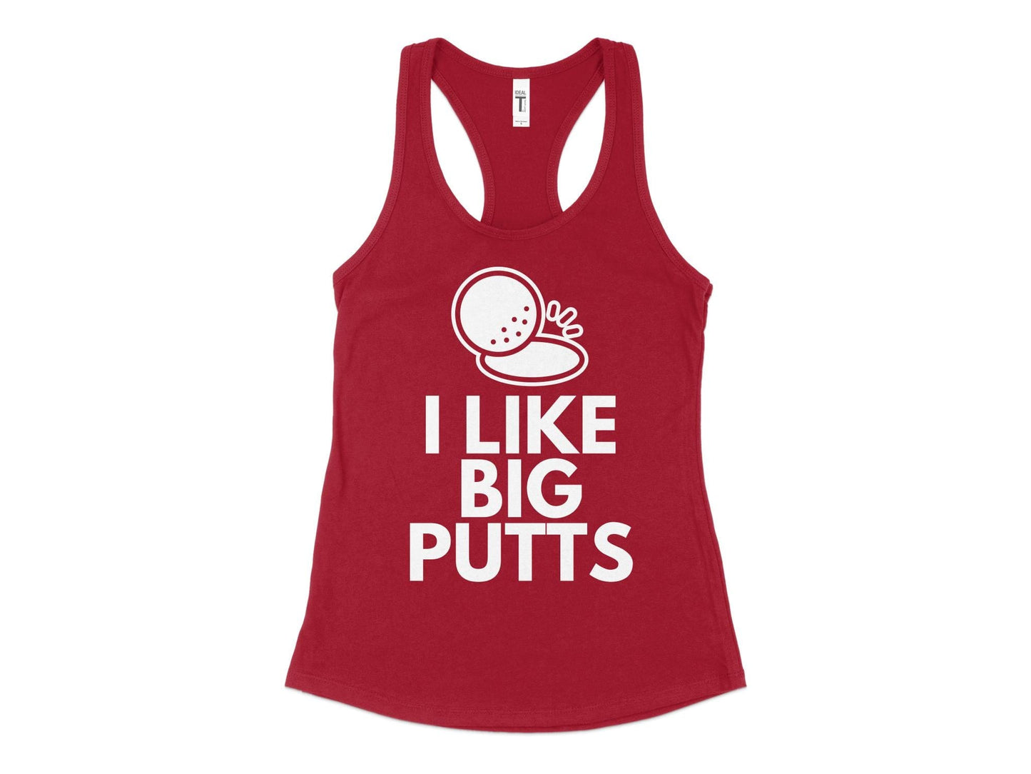 Funny Golfer Gifts Womens Tank Top XS / Cardinal I Like Big Putts Golf Womans Tank Top