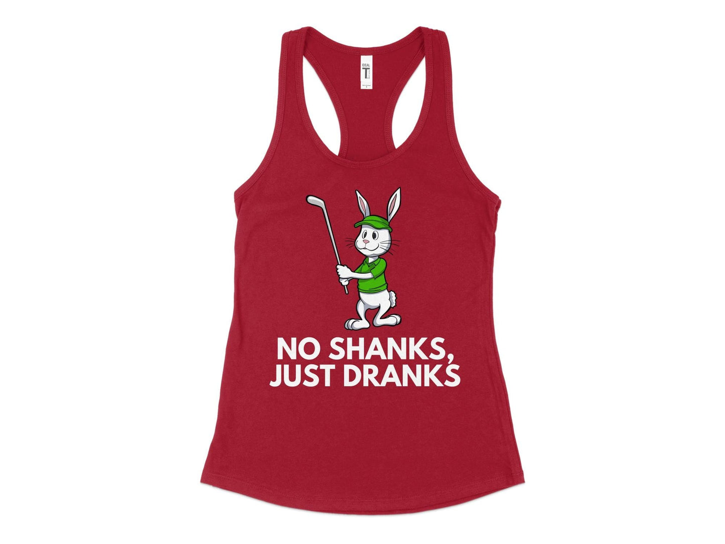Funny Golfer Gifts Womens Tank Top XS / Cardinal No Shanks Just Dranks Golf Womans Tank Top