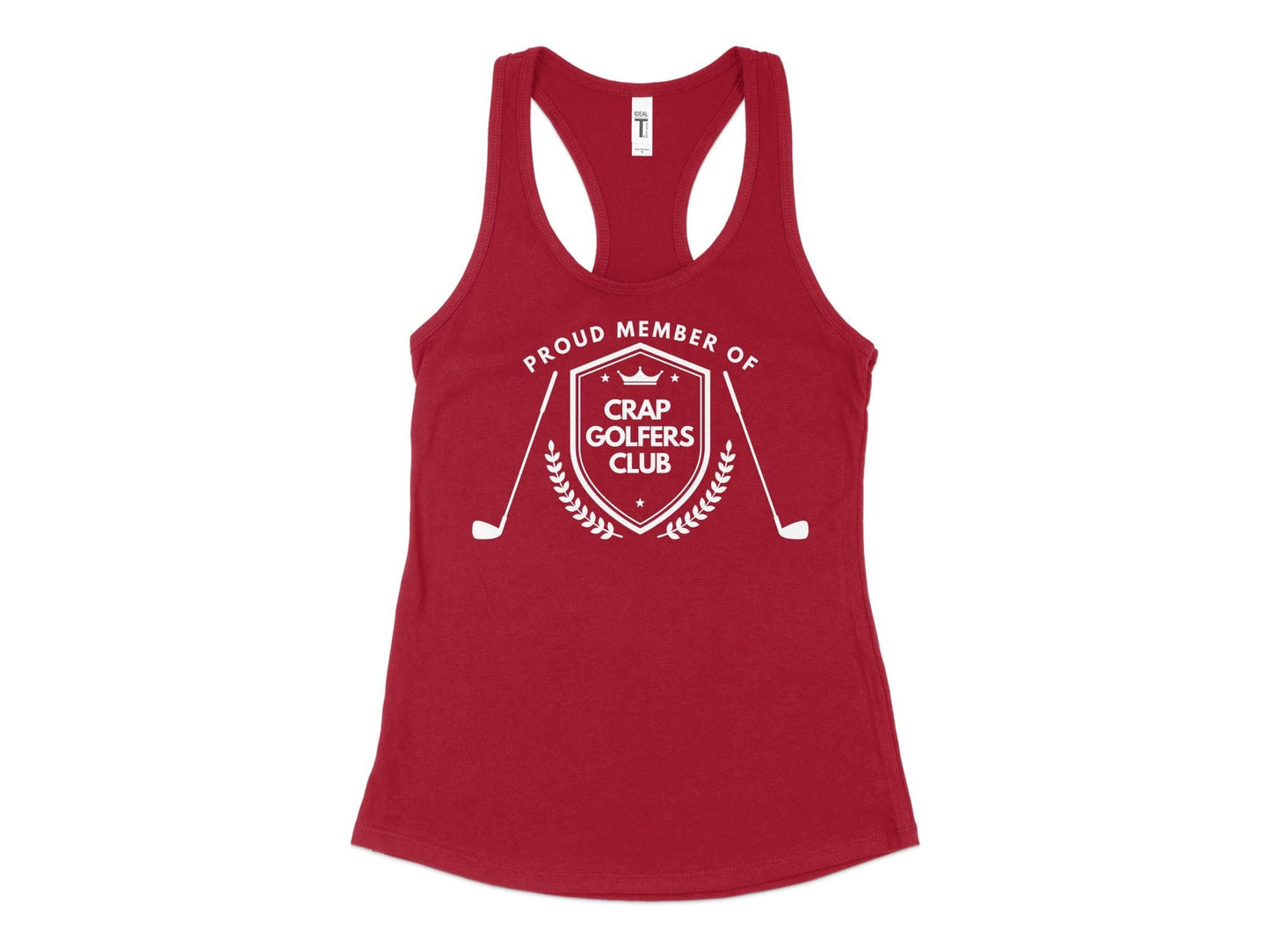 Funny Golfer Gifts Womens Tank Top XS / Cardinal Proud Member of the Crap Golfers Club Golf Womans Tank Top