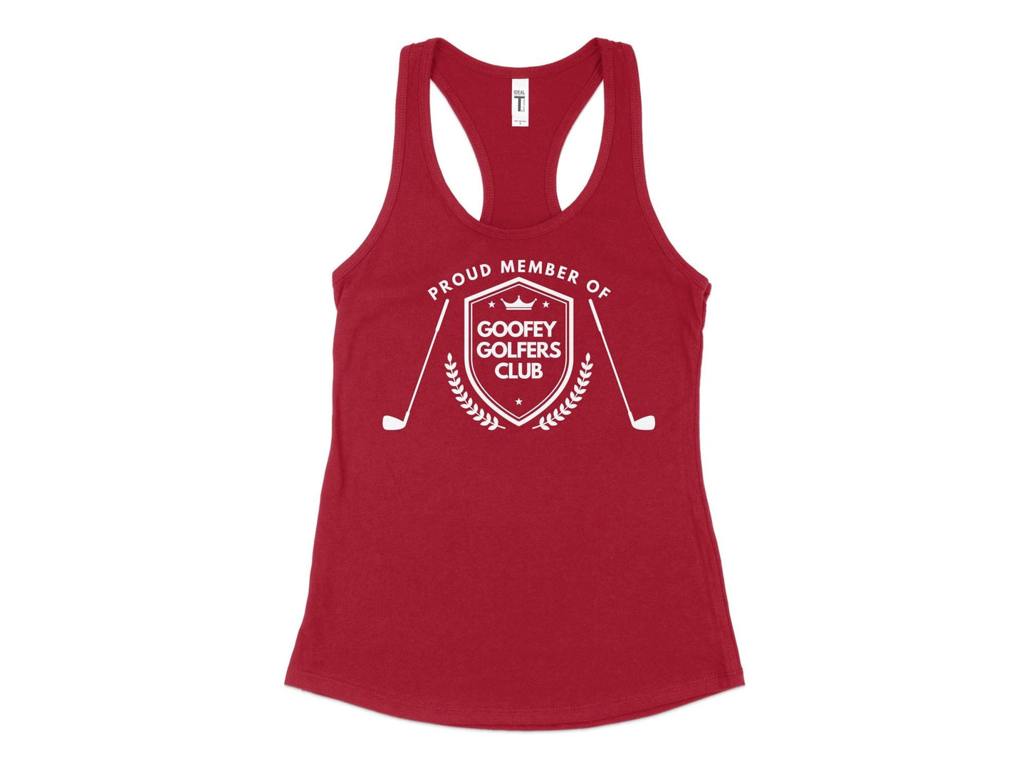 Funny Golfer Gifts Womens Tank Top XS / Cardinal Proud Member of the Goofey Golfers Club Golf Womans Tank Top
