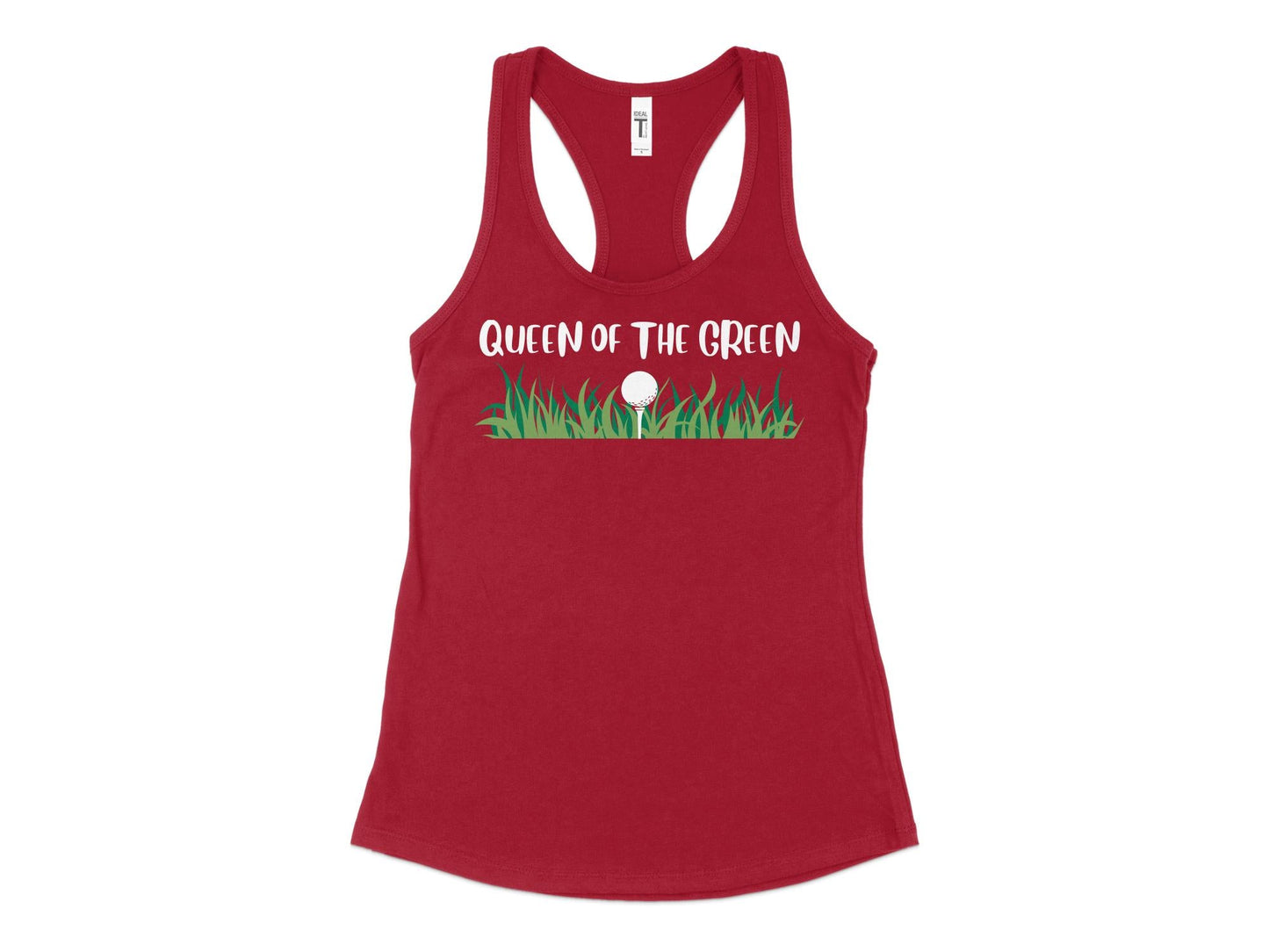 Funny Golfer Gifts Womens Tank Top XS / Cardinal Queen of the Green Golf Womans Tank Top