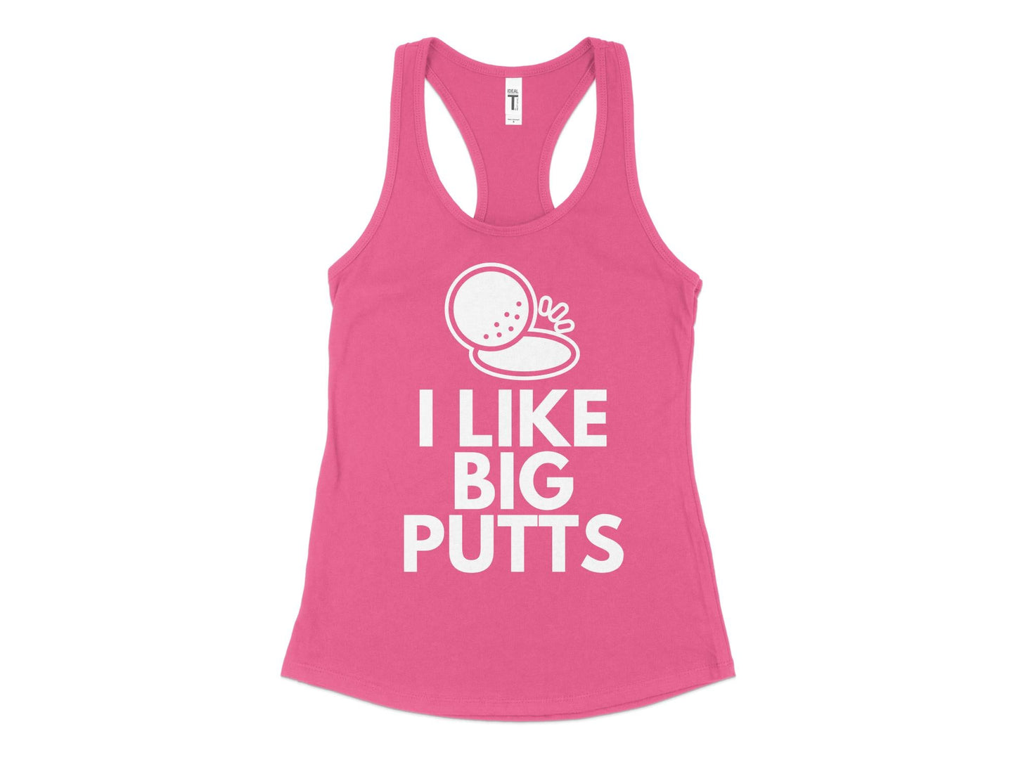 Funny Golfer Gifts Womens Tank Top XS / Hot Pink I Like Big Putts Golf Womans Tank Top