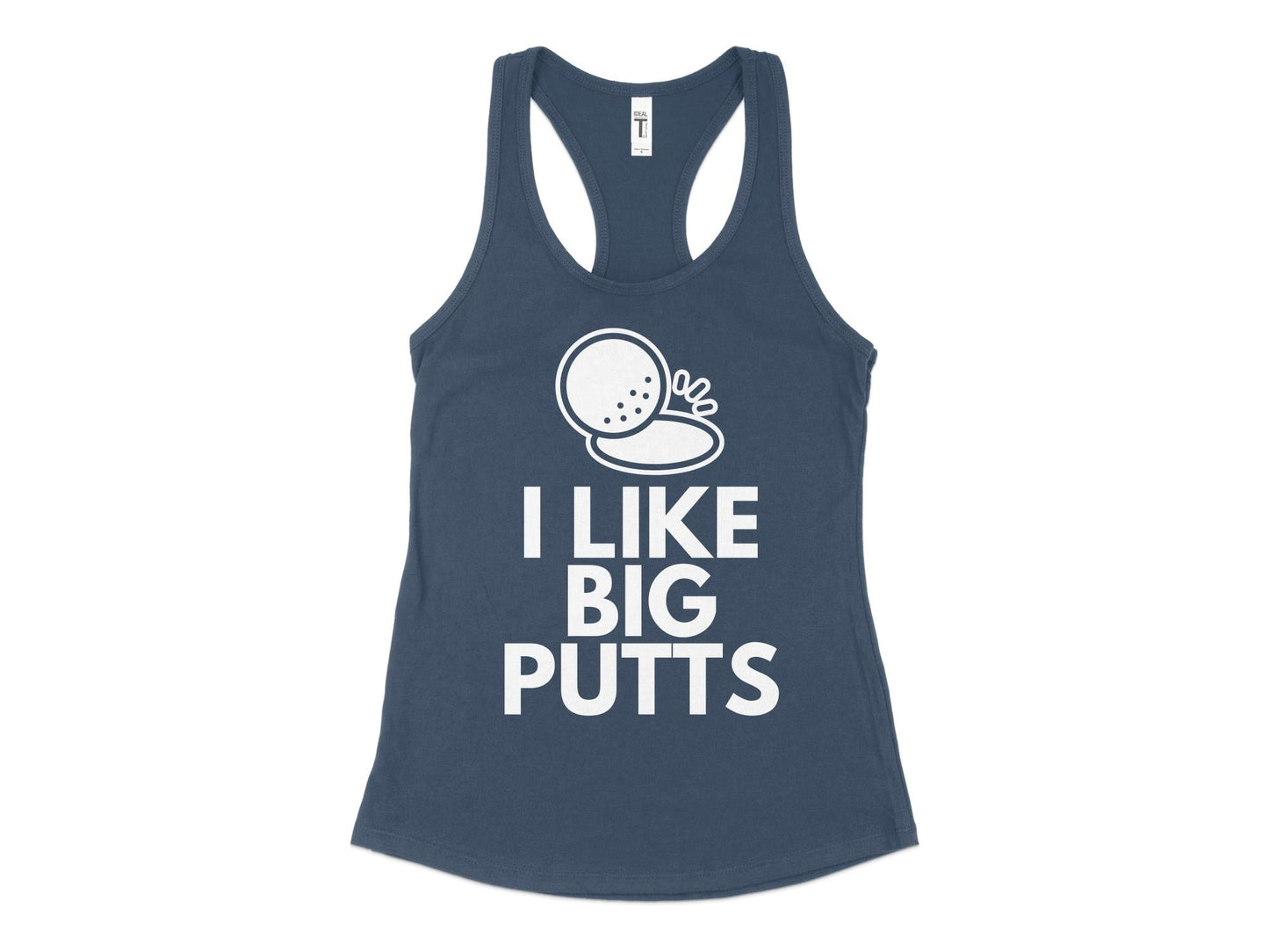 Funny Golfer Gifts Womens Tank Top XS / Indigo I Like Big Putts Golf Womans Tank Top