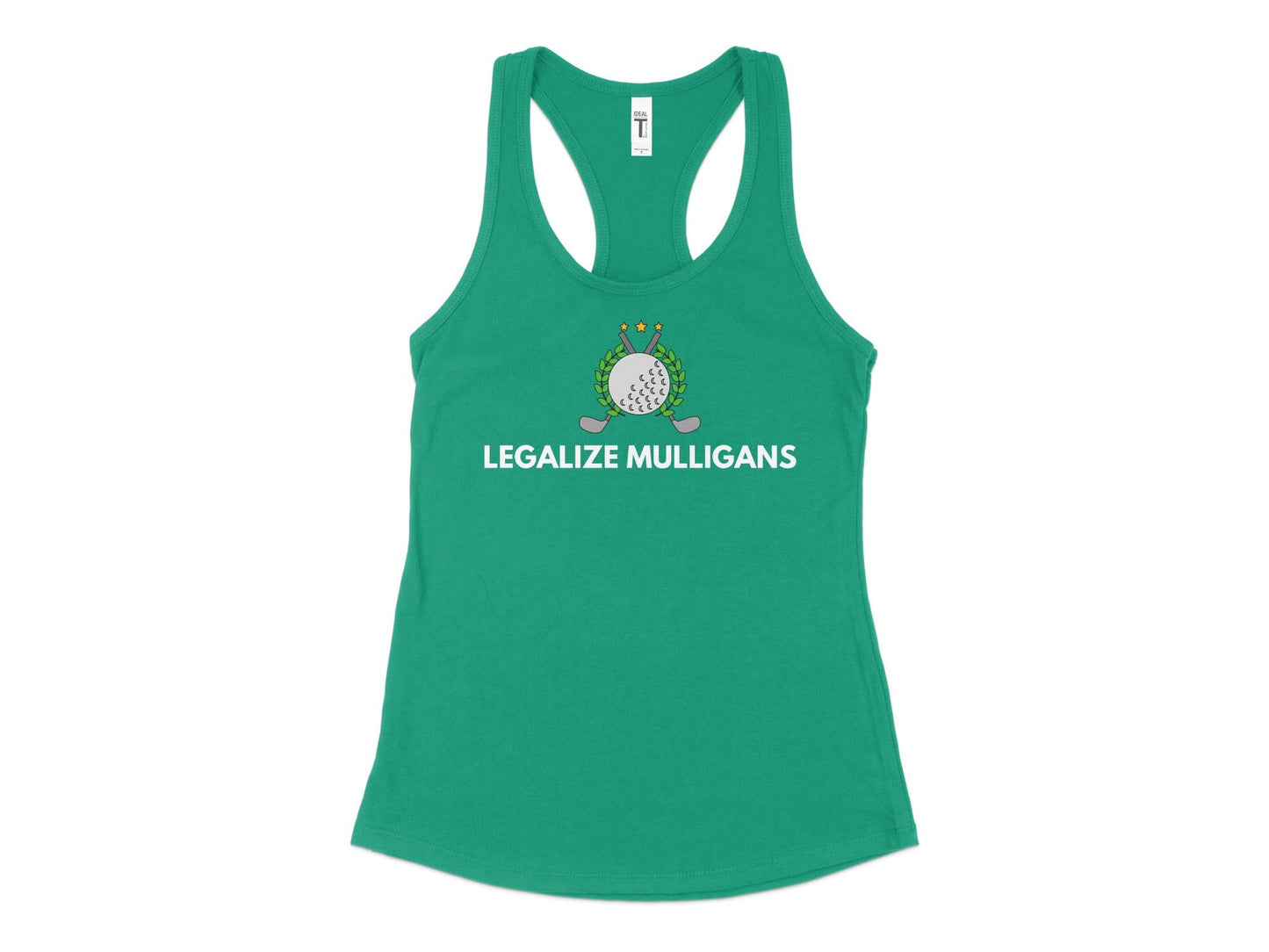 Funny Golfer Gifts Womens Tank Top XS / Kelly Green Legalize Mulligans Golf Womans Tank Top