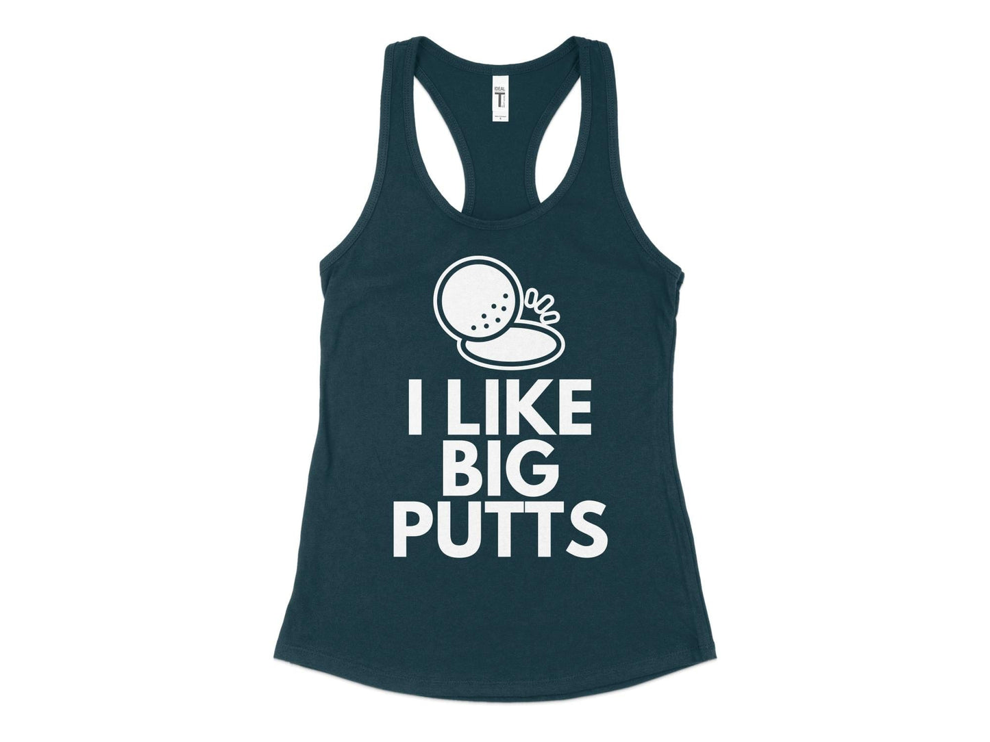 Funny Golfer Gifts Womens Tank Top XS / Midnight Navy I Like Big Putts Golf Womans Tank Top