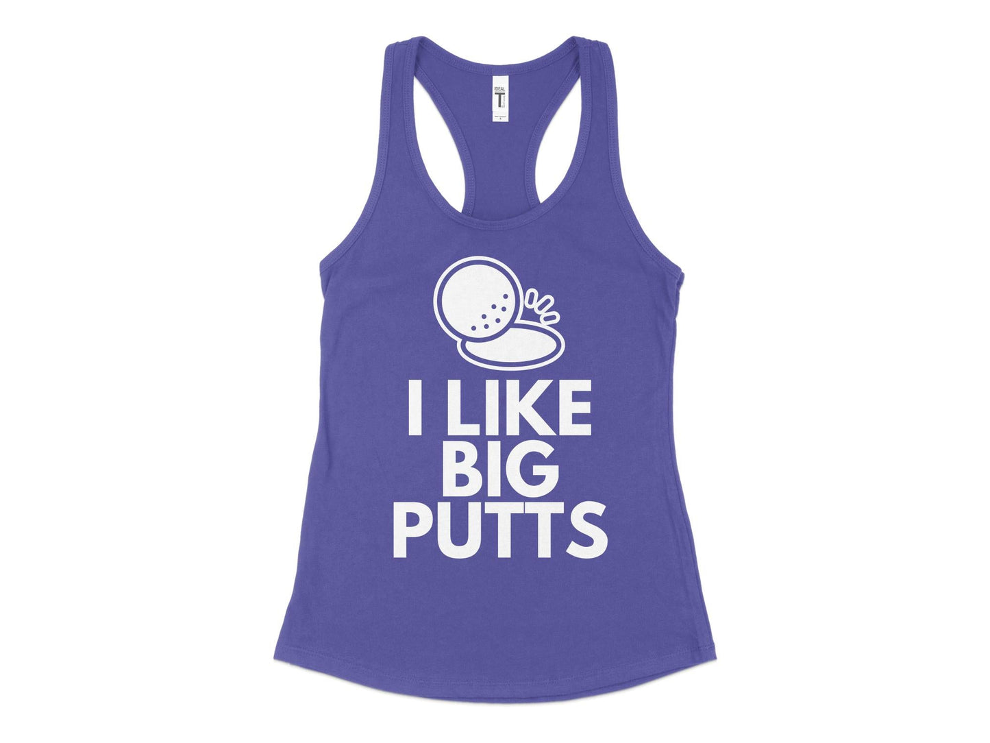 Funny Golfer Gifts Womens Tank Top XS / Purple Rush I Like Big Putts Golf Womans Tank Top