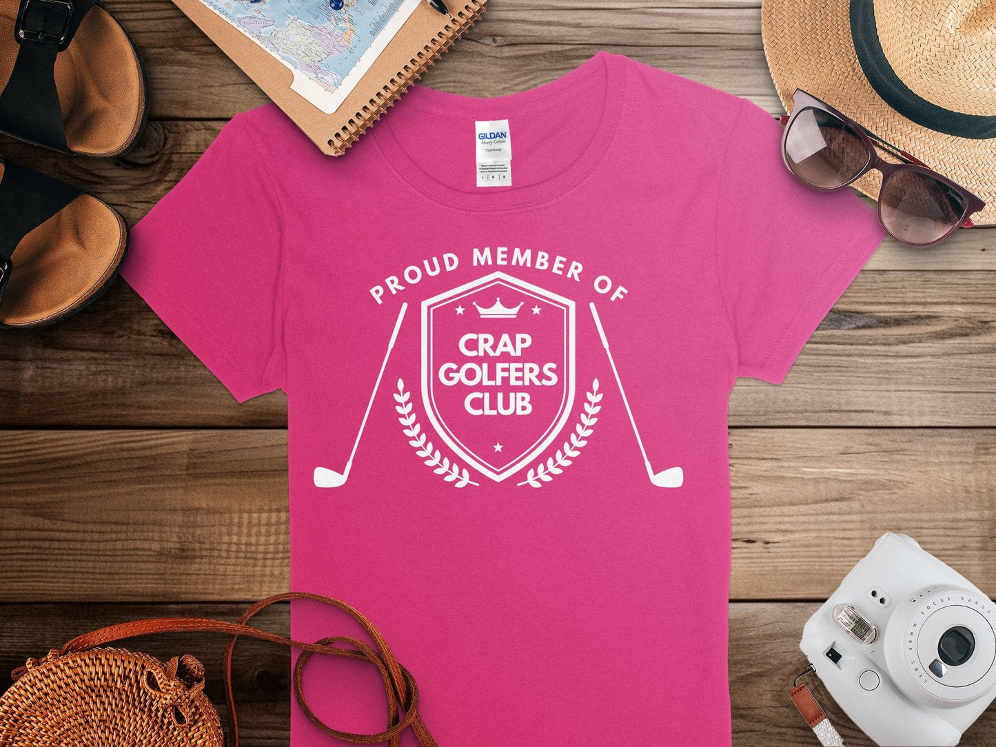 Funny Golfer Gifts Womens TShirt Proud Member of the Crap Golfers Club Golf Womans T-Shirt