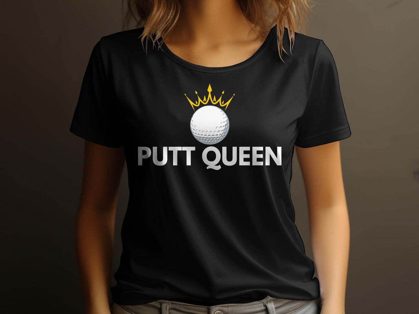 Funny Golfer Gifts Womens TShirt Putt Queen Golf Ball Golf Womans T-Shirt