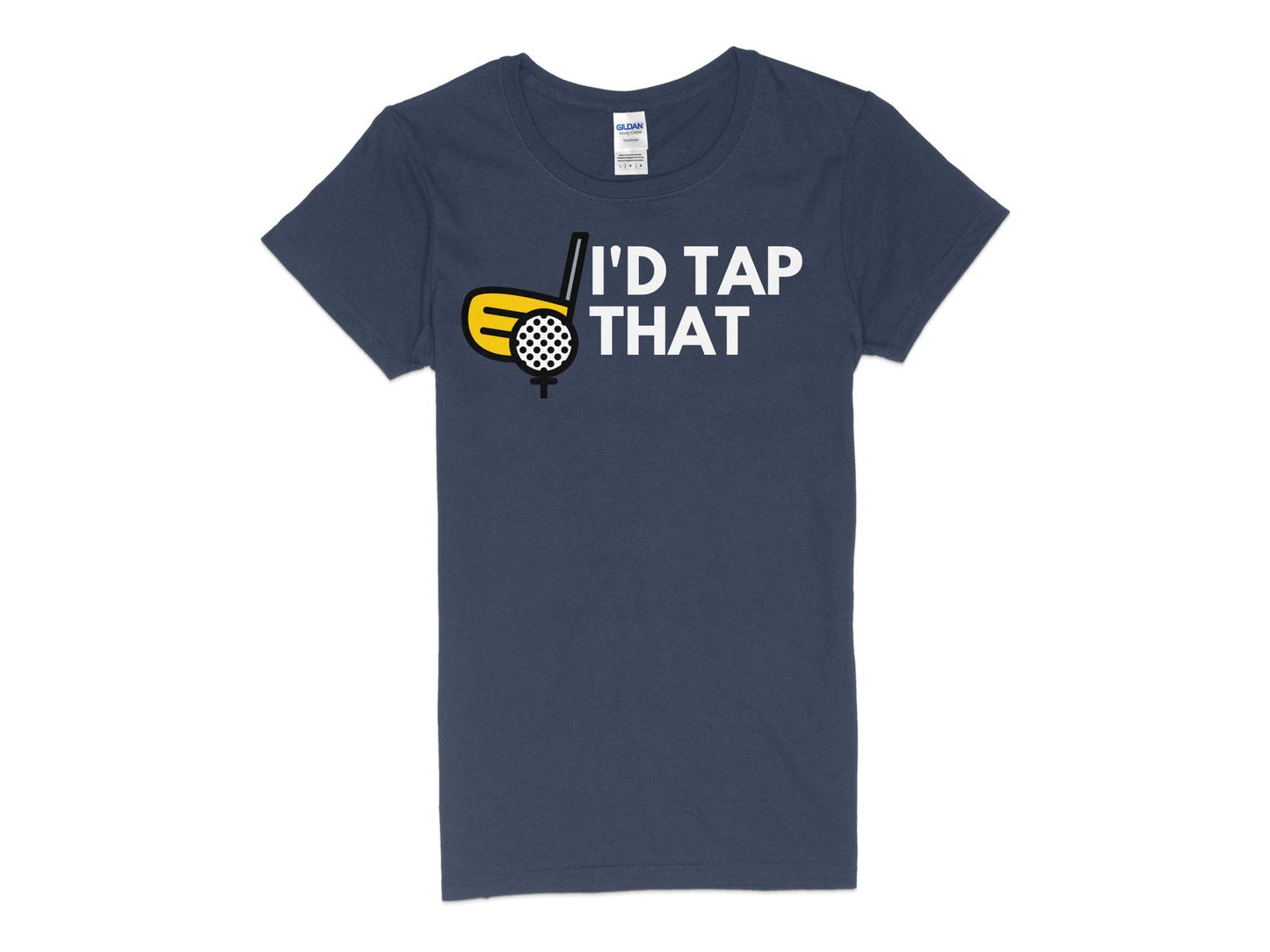 Funny Golfer Gifts Womens TShirt S / Navy Id Tap That Golf Womans T-Shirt
