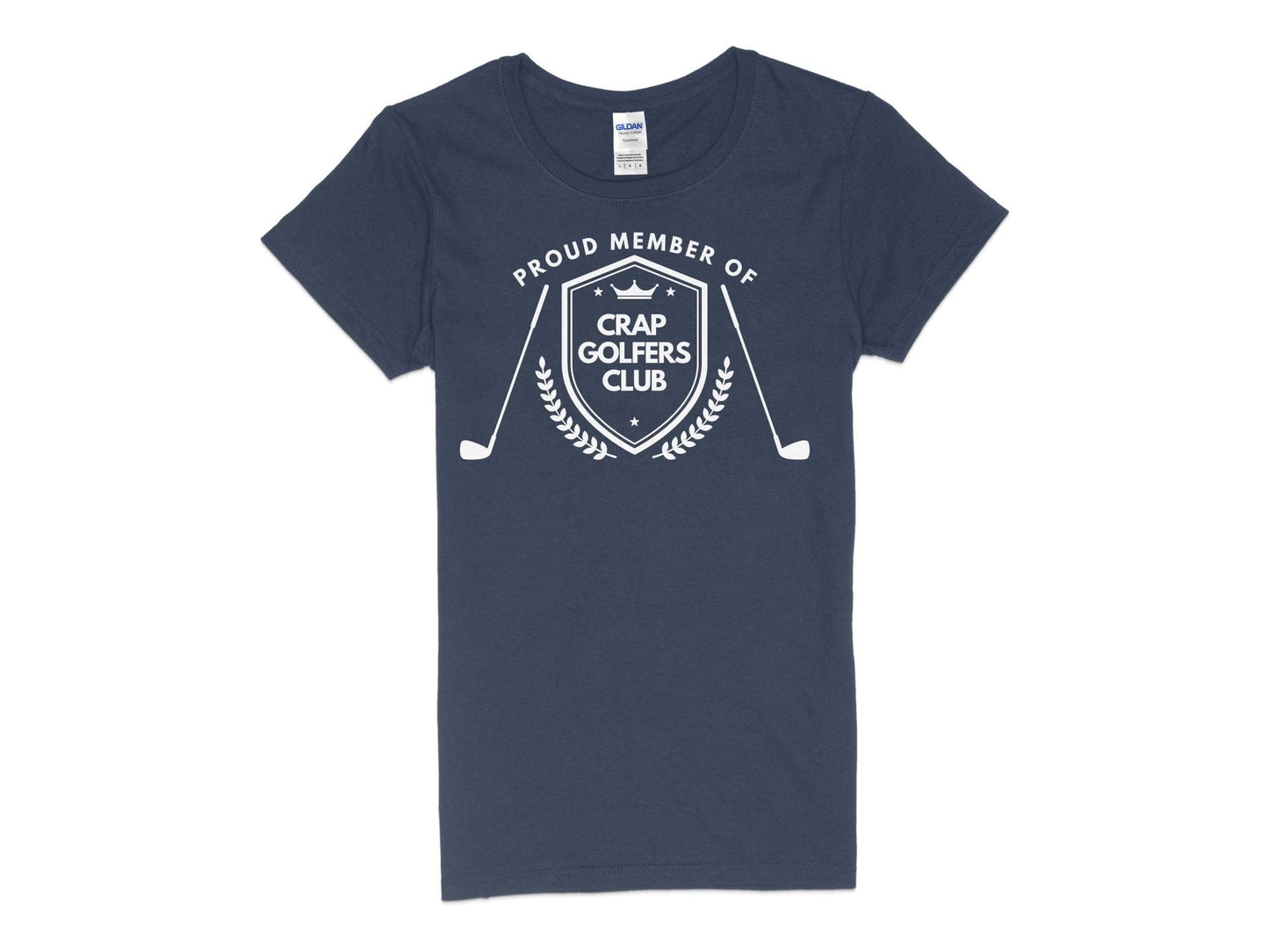 Funny Golfer Gifts Womens TShirt S / Navy Proud Member of the Crap Golfers Club Golf Womans T-Shirt