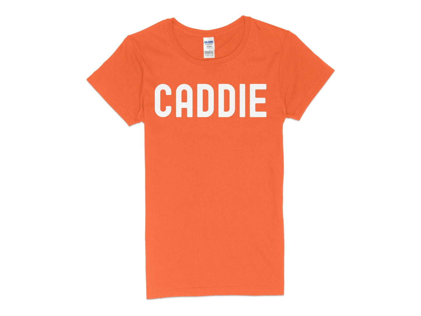 Funny Golfer Gifts Womens TShirt S / Orange Caddie Golf Womans T-Shirt