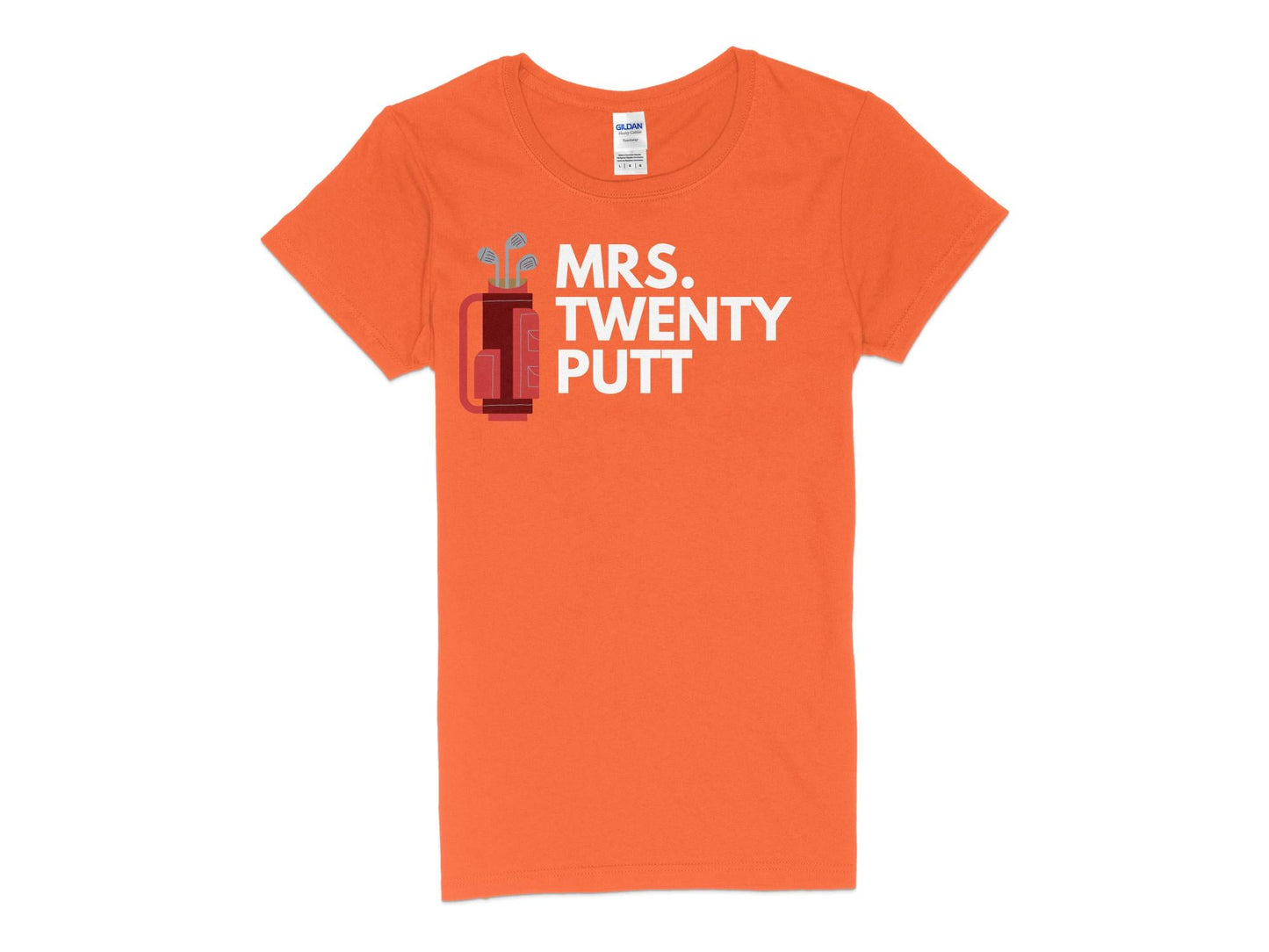 Funny Golfer Gifts Womens TShirt S / Orange Mrs Twenty Putt Golf Womans T-Shirt