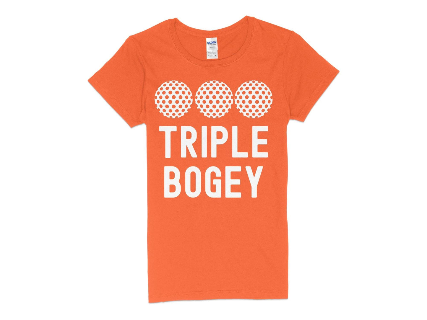 Funny Golfer Gifts Womens TShirt S / Orange Triple Bogey Golf Womans T-Shirt