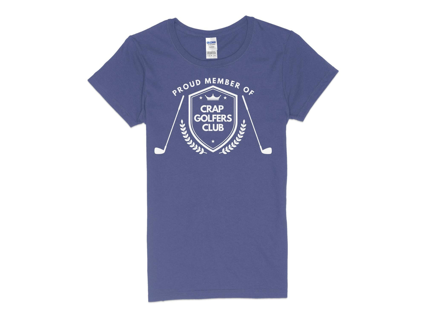 Funny Golfer Gifts Womens TShirt S / Purple Proud Member of the Crap Golfers Club Golf Womans T-Shirt