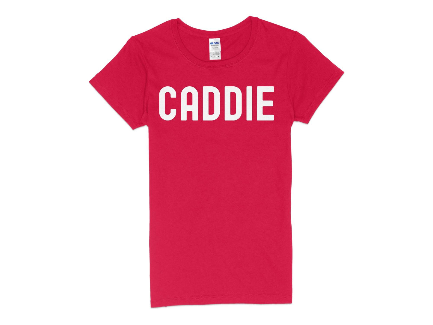 Funny Golfer Gifts Womens TShirt S / Red Caddie Golf Womans T-Shirt