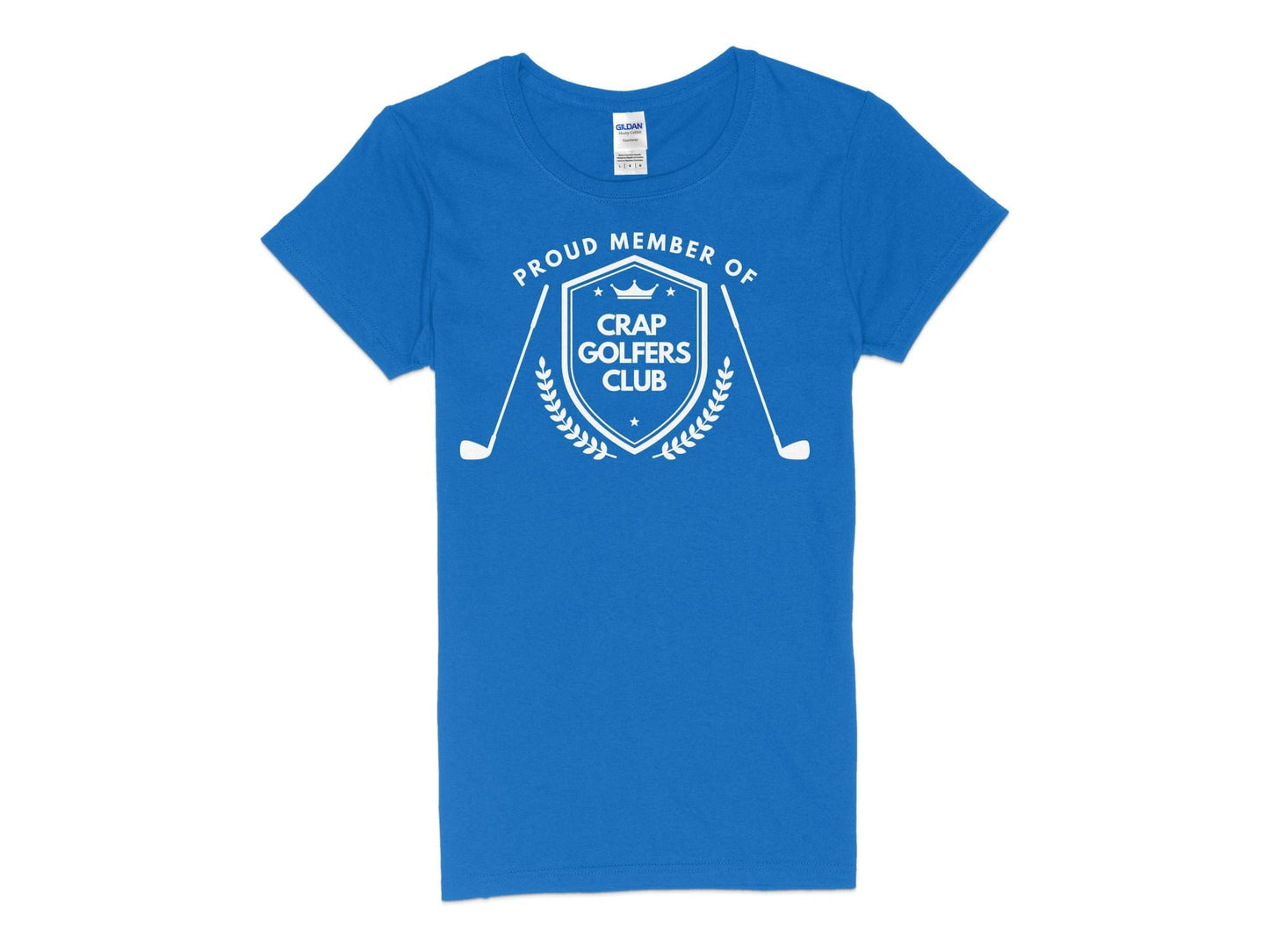 Funny Golfer Gifts Womens TShirt S / Royal Proud Member of the Crap Golfers Club Golf Womans T-Shirt