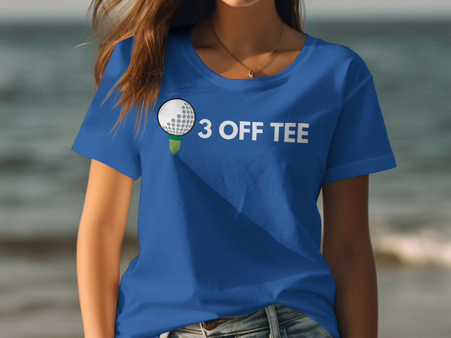 Funny Golfer Gifts Womens TShirt Three Off Tee Golf Womans T-Shirt