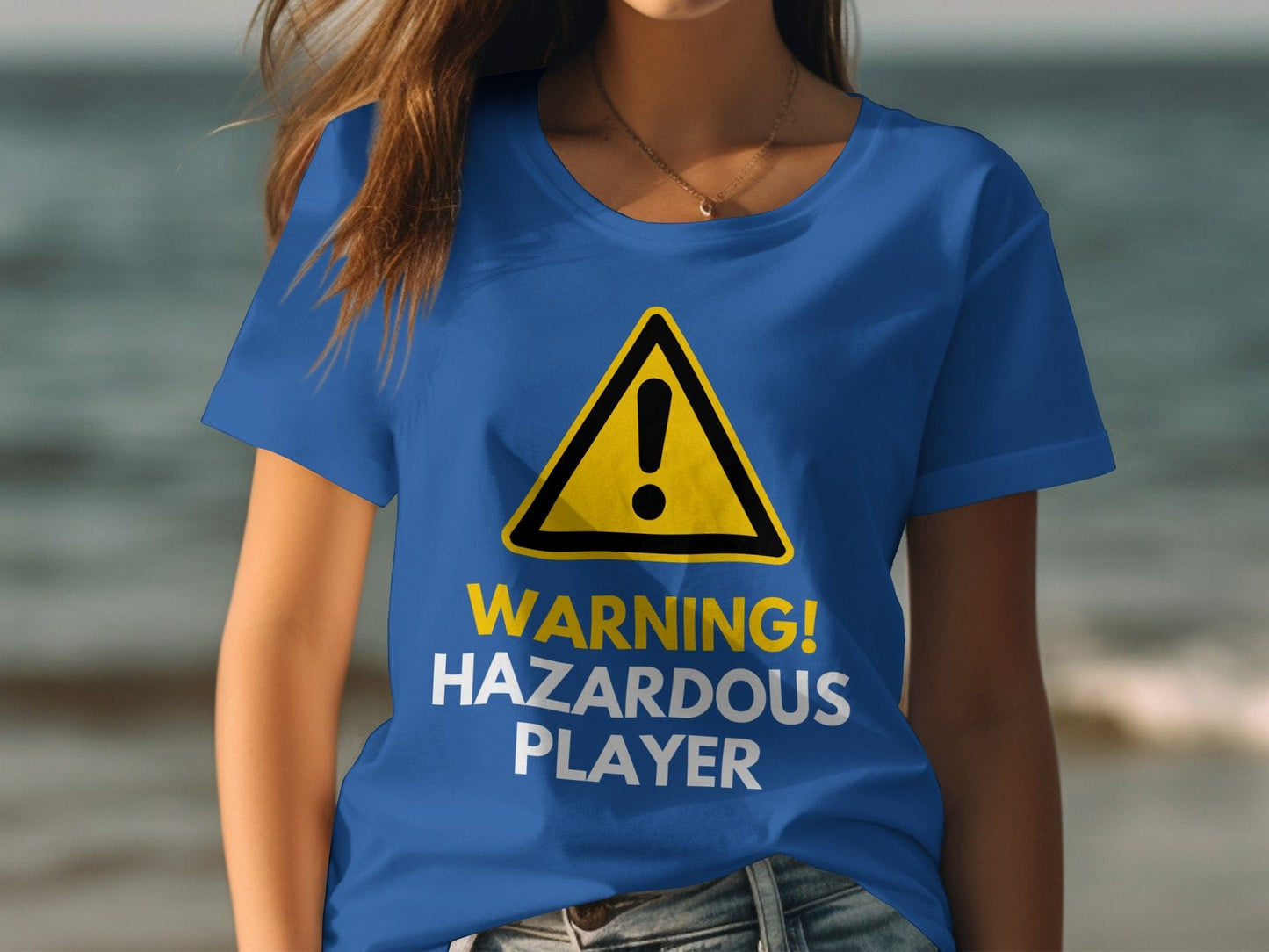 Funny Golfer Gifts Womens TShirt Warning Hazardous Player Golf Womans T-Shirt