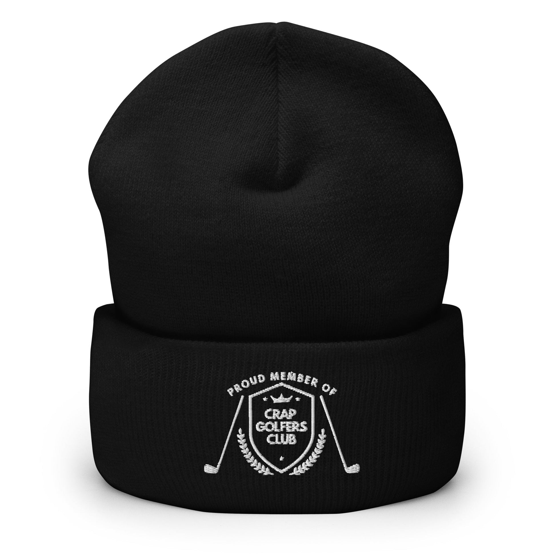 Funny Golfer Gifts  Beanie Black Crap Golfers Club Beanie