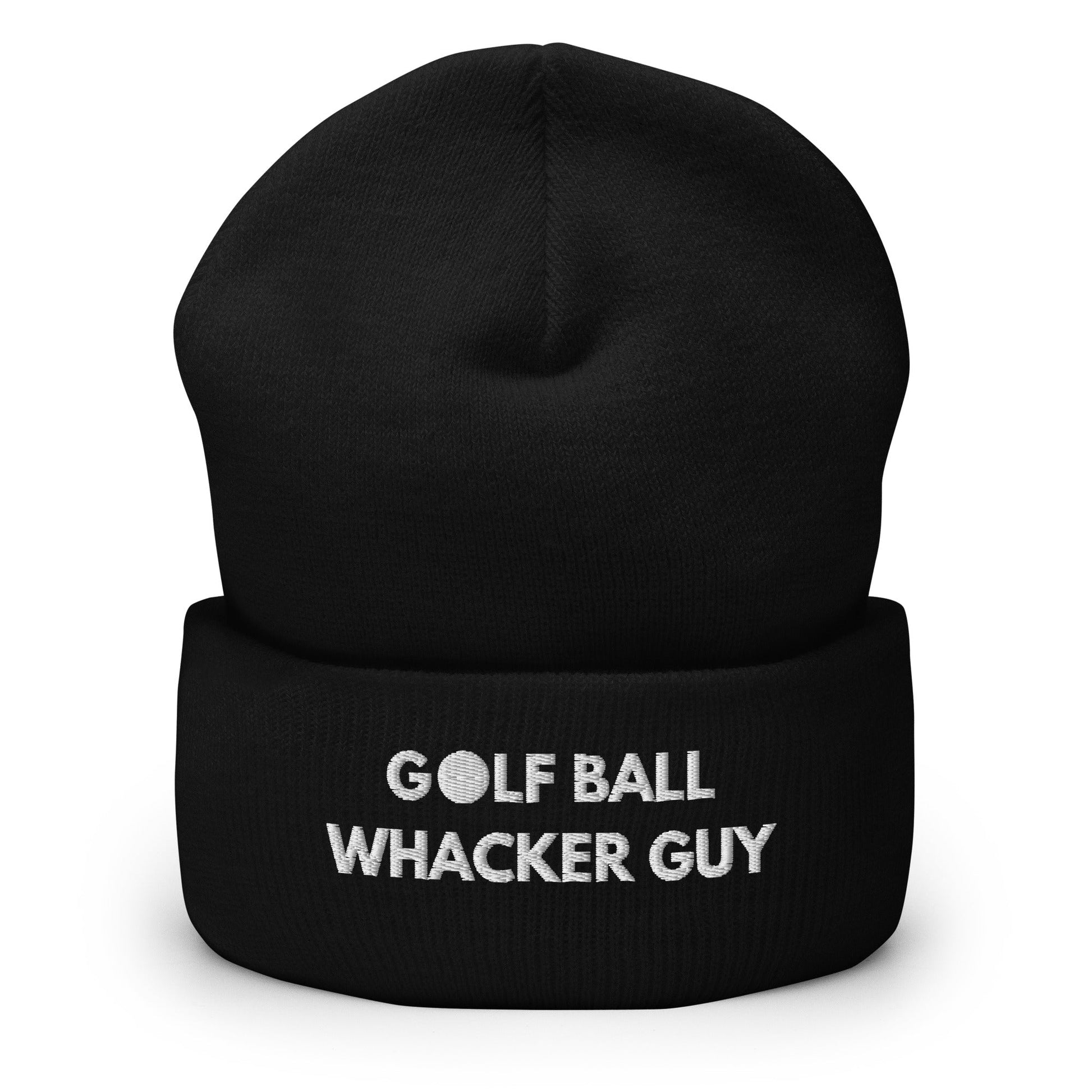 Funny Golfer Gifts  Beanie Black Golf Ball Whacker Guy Hat Beanie