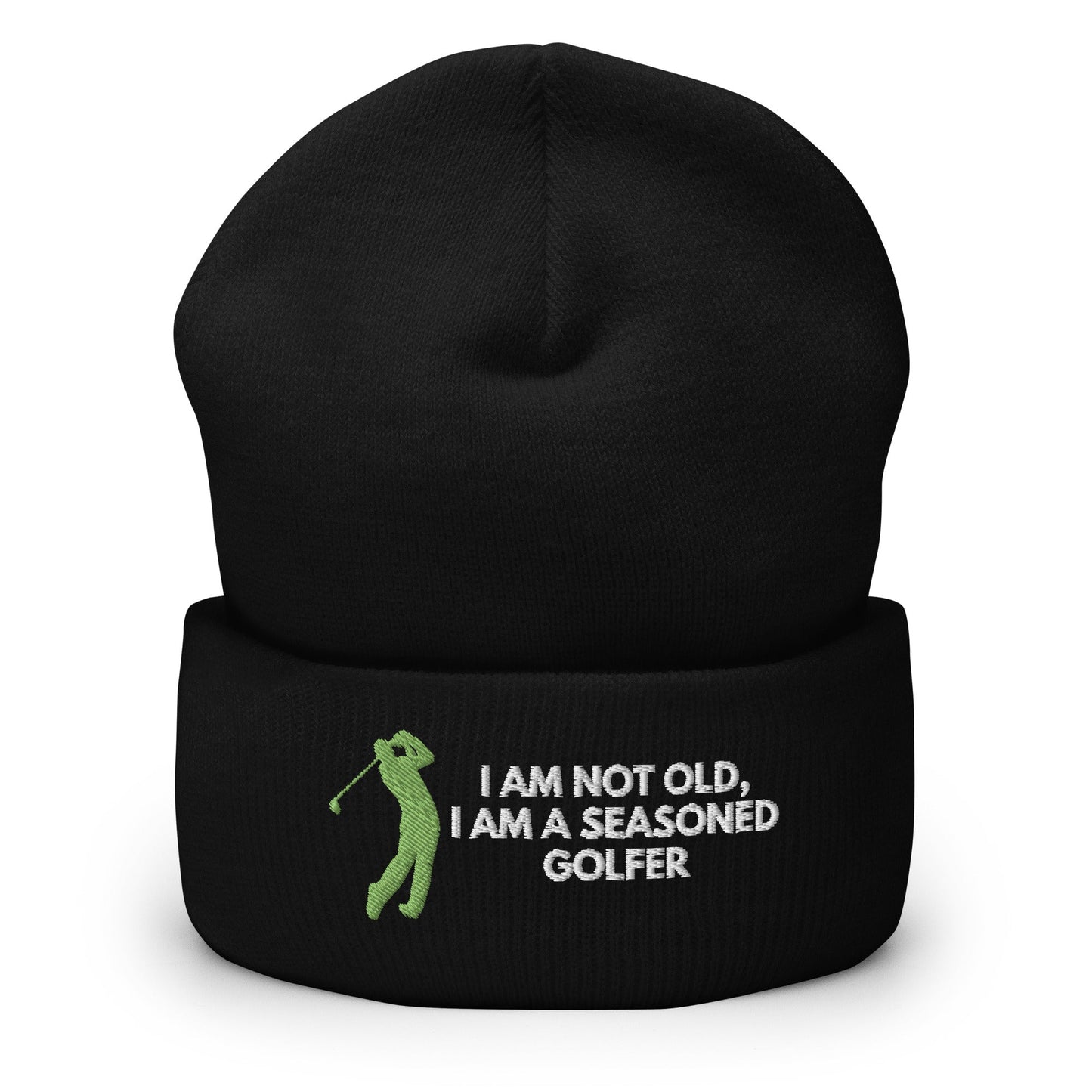 Funny Golfer Gifts  Beanie Black Im Not Old I Am A Seasoned Golfer Hat Beanie