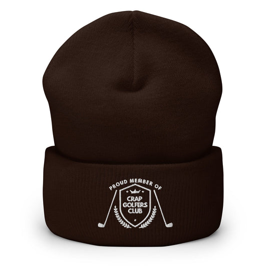 Funny Golfer Gifts  Beanie Brown Crap Golfers Club Beanie