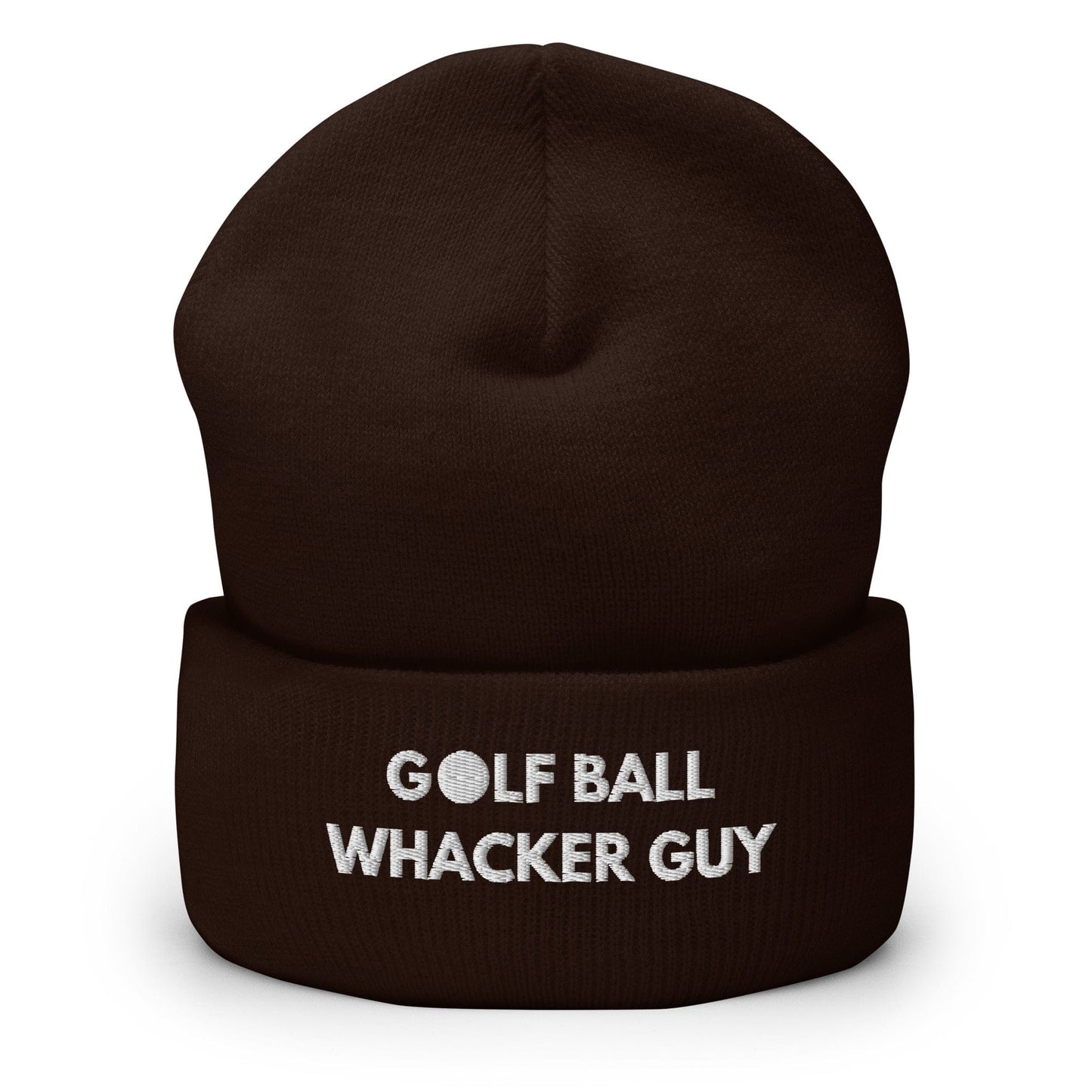 Funny Golfer Gifts  Beanie Brown Golf Ball Whacker Guy Hat Beanie