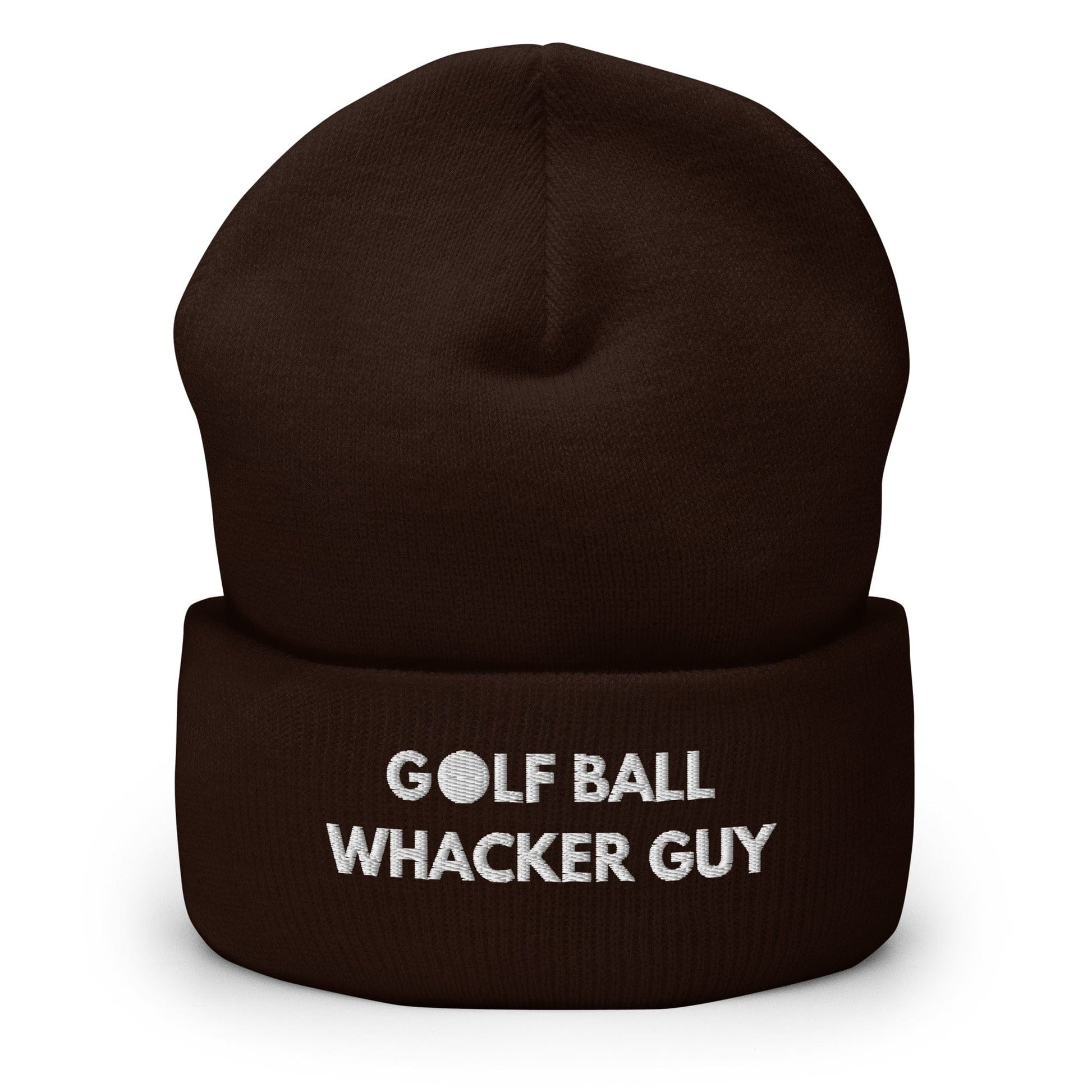 Funny Golfer Gifts  Beanie Brown Golf Ball Whacker Guy Hat Beanie