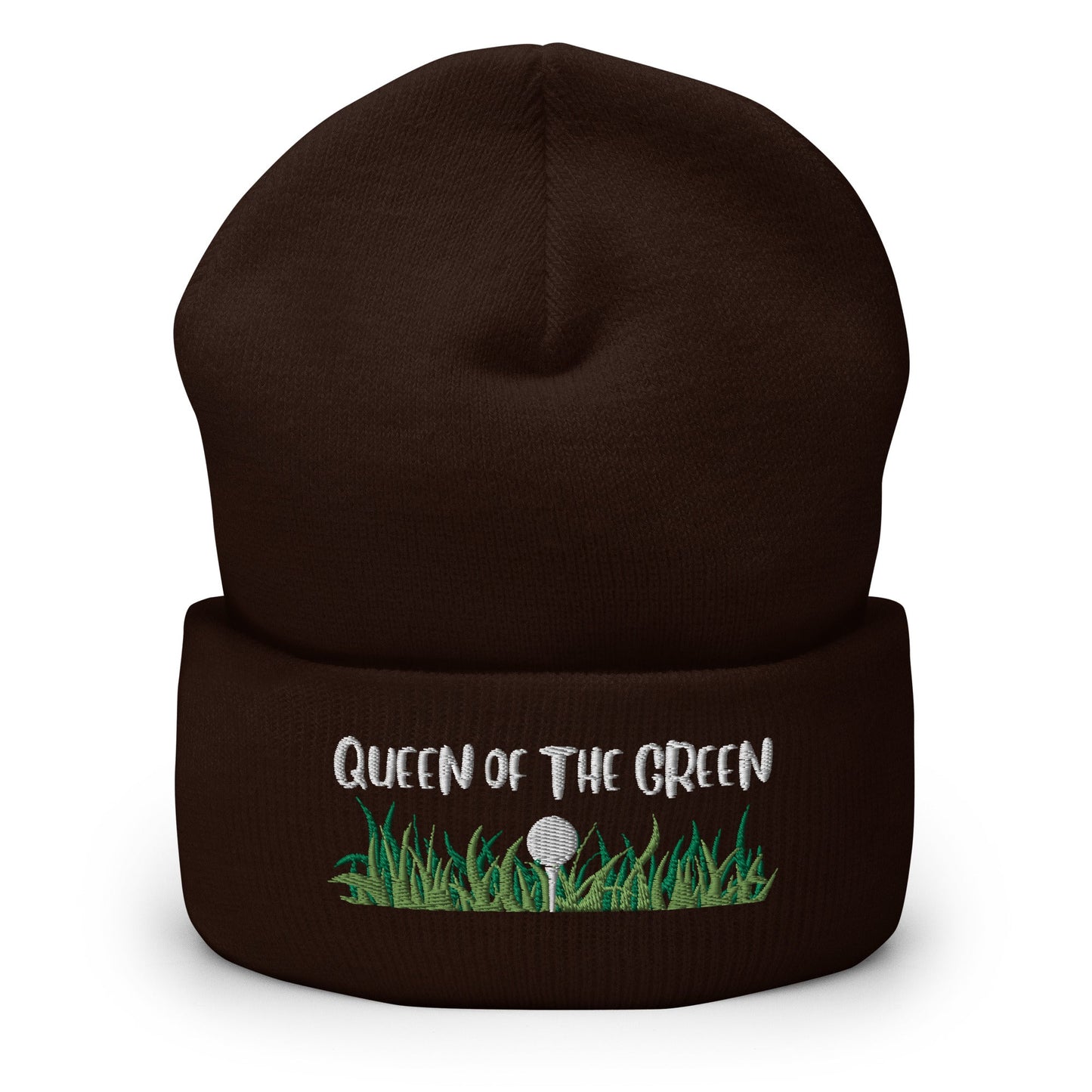 Funny Golfer Gifts  Beanie Brown Queen Of The Green Beanie