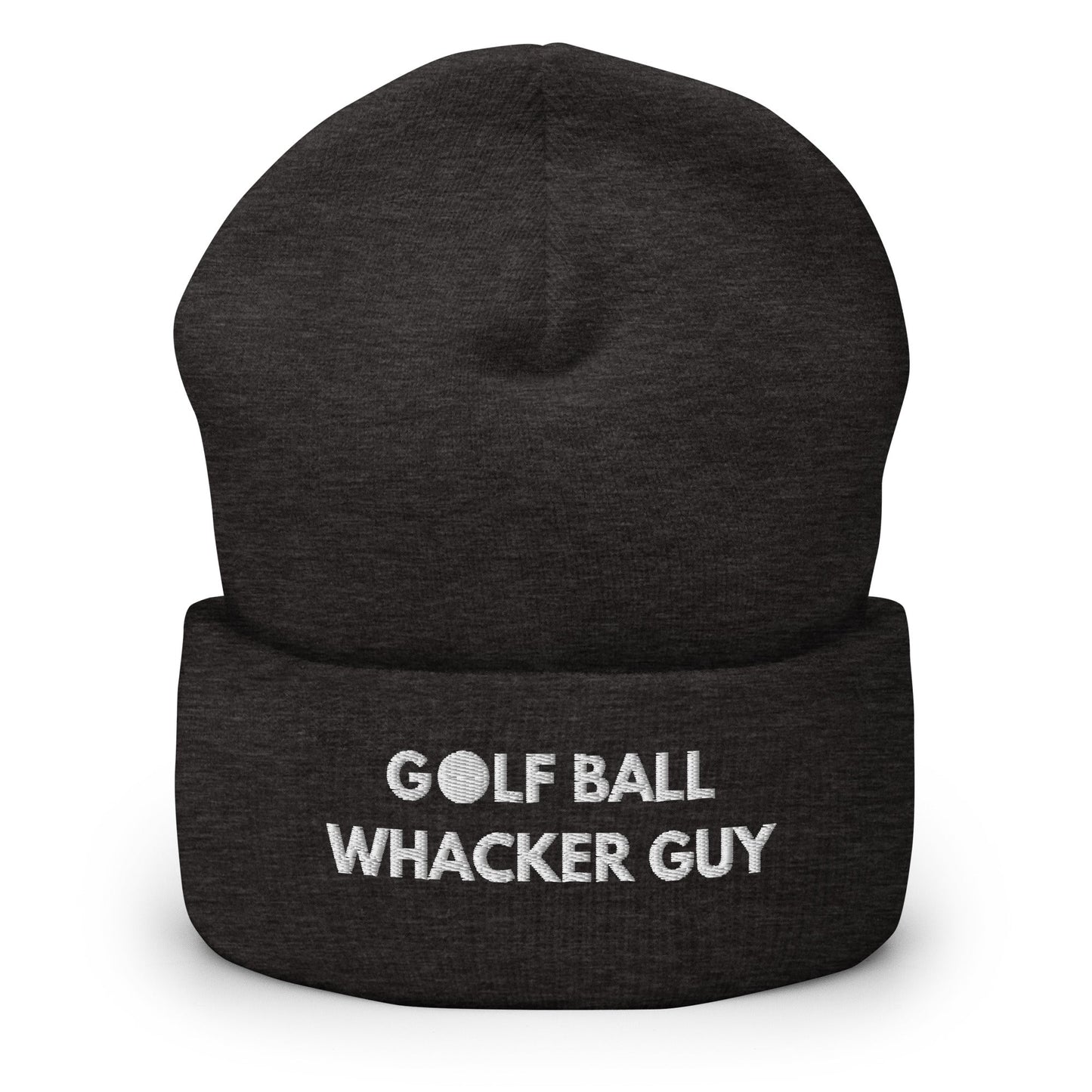 Funny Golfer Gifts  Beanie Dark Grey Golf Ball Whacker Guy Hat Beanie