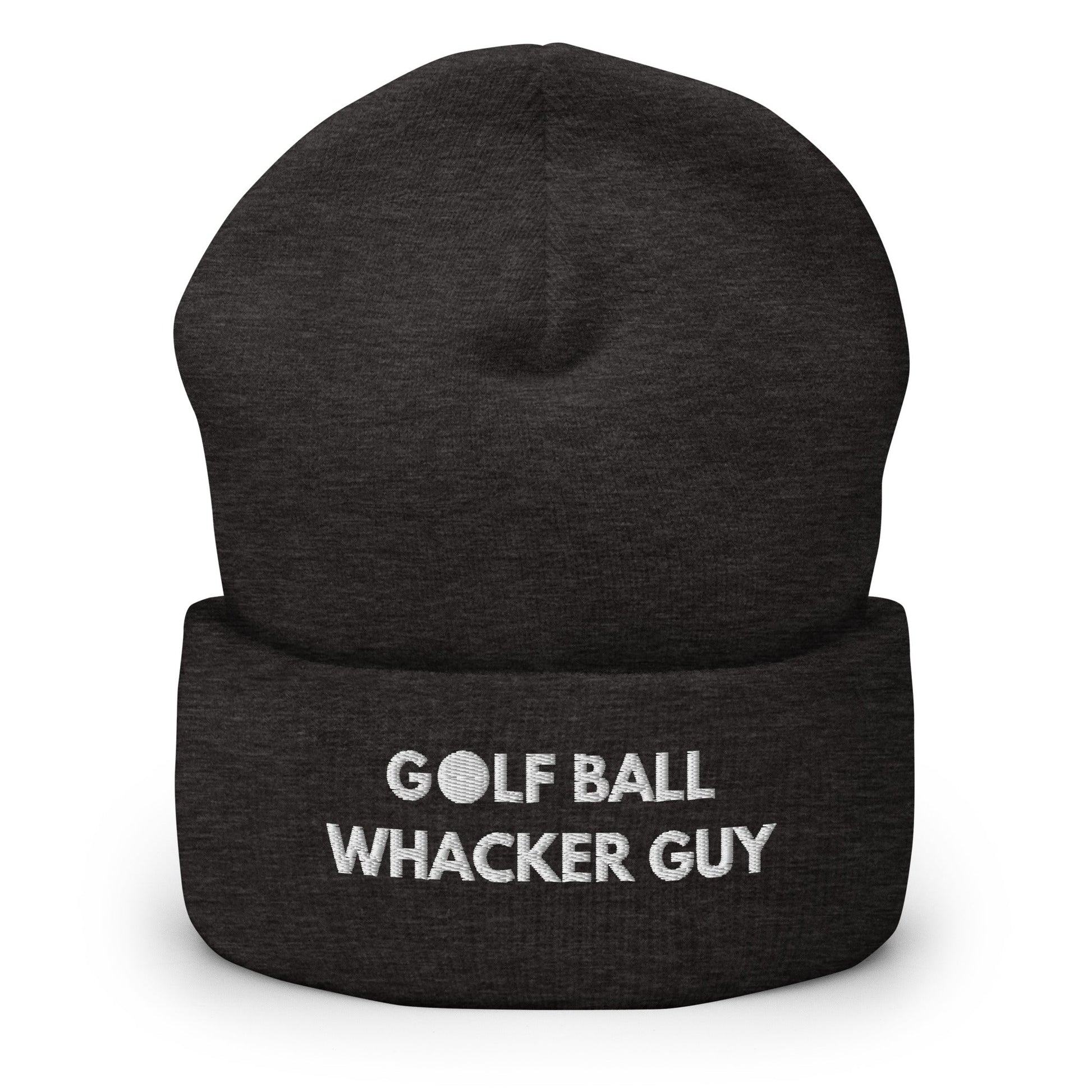 Funny Golfer Gifts  Beanie Dark Grey Golf Ball Whacker Guy Hat Beanie