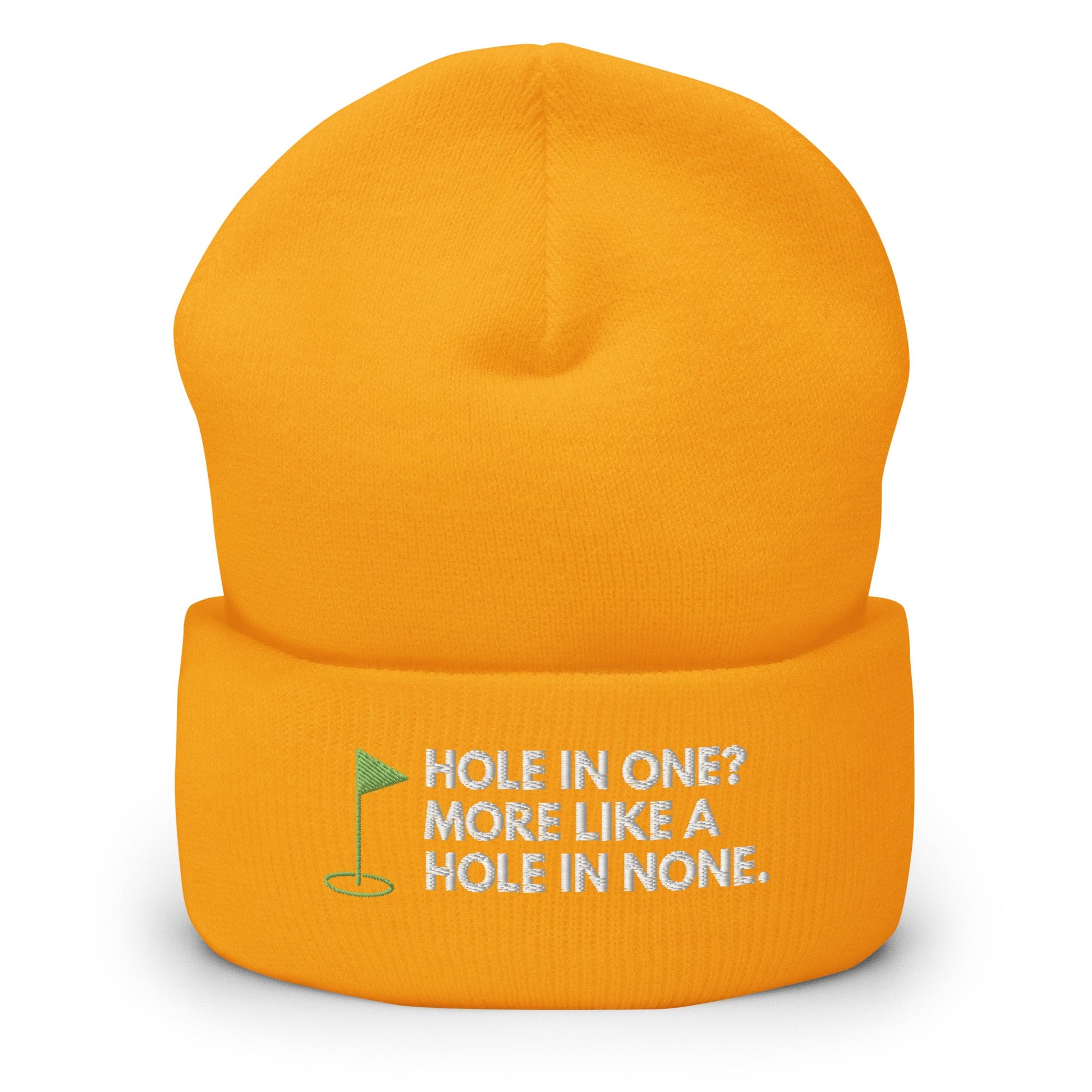 Funny Golfer Gifts  Beanie Gold Hole In One More Like Hole In None Hat Beanie